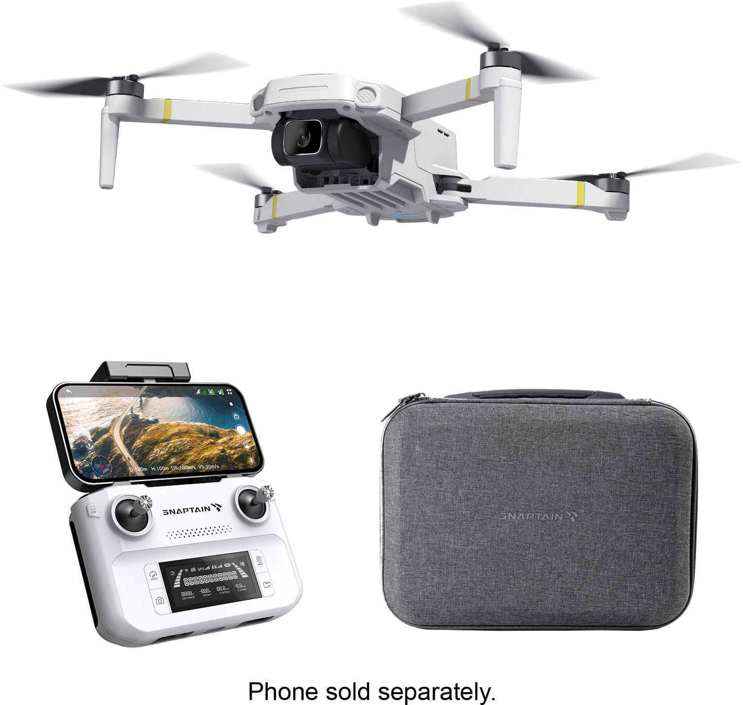Snaptain - P30 Pro 4K Camera GPS Drone and Remote Controller - Gray product image