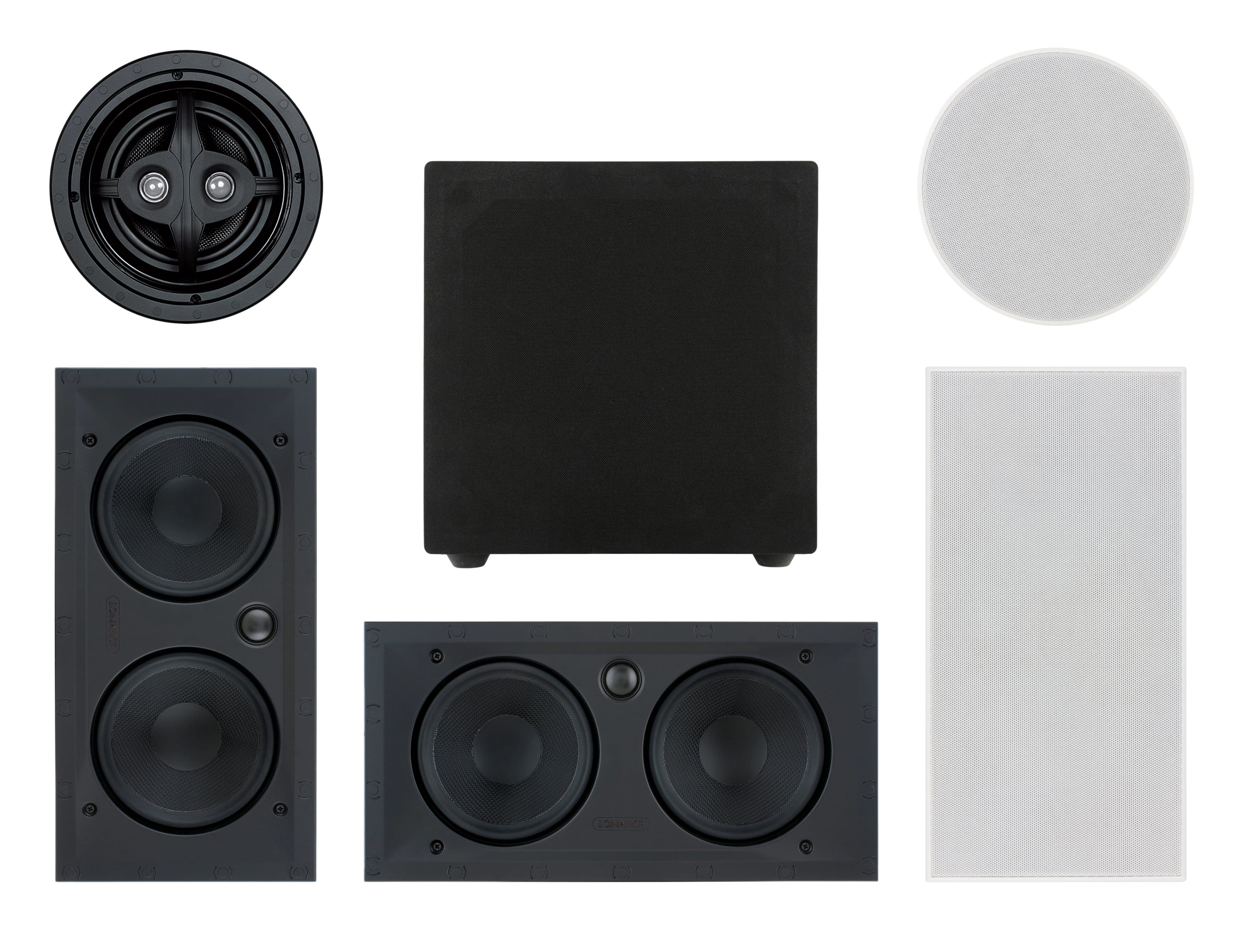 Sonance - MAG5.1 PREMIUM - Mag Series 5.1-Ch. Premium 6-1/2" Surround Sound In Wall Speaker System with Wireless Subwoofer (…