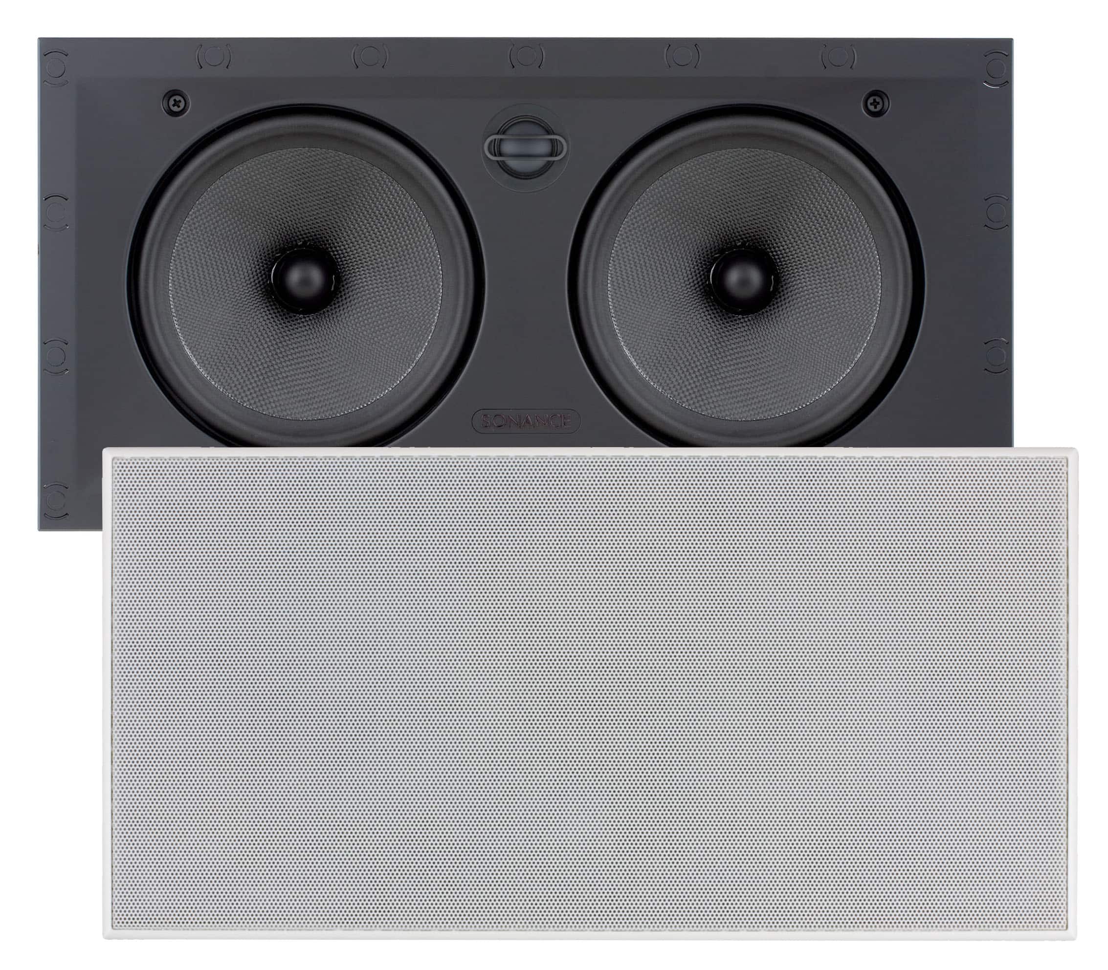 Sonance - VP66 LCR SINGLE SPEAKER - Visual Performance 6-1/2" 2-Way In-Wall Rectangle LCR Speaker (Each) - Paintable White p…