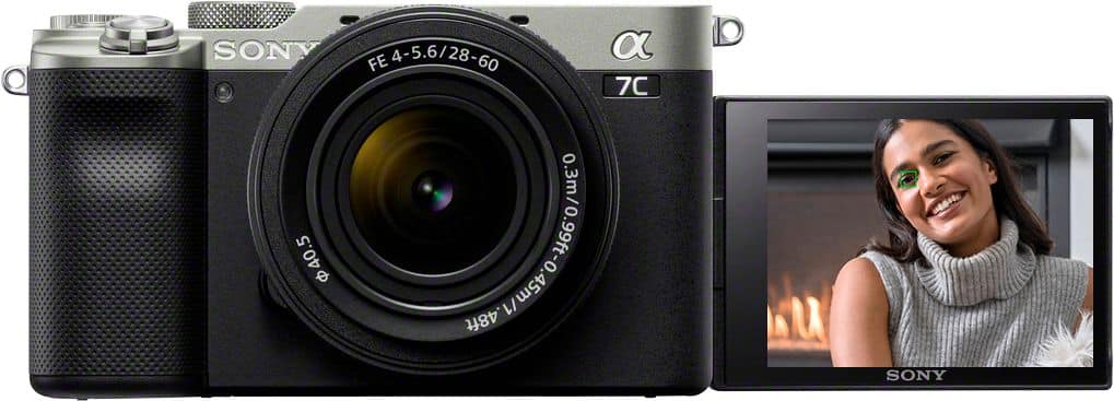 Sony - Alpha 7C Full-frame Compact Mirrorless Camera with FE 28-60mm F4-5.6 lens - Silver product image