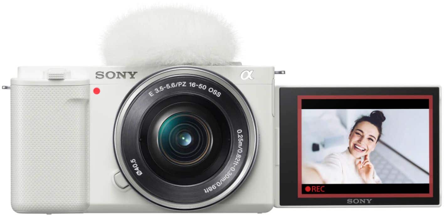 Sony - Alpha ZV-E10 Kit Mirrorless Vlog Camera with 16-50mm Lens - White product image