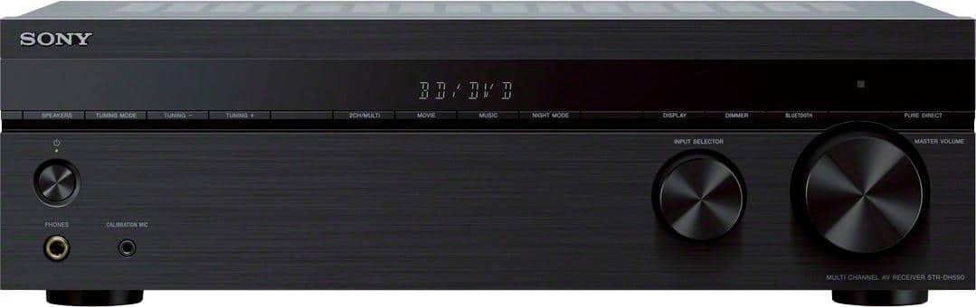 Sony - STRDH590 - 725W 5.2-Ch. Hi-Res 4K Ultra HD HDR A/V Home Theater Receiver - Black product image