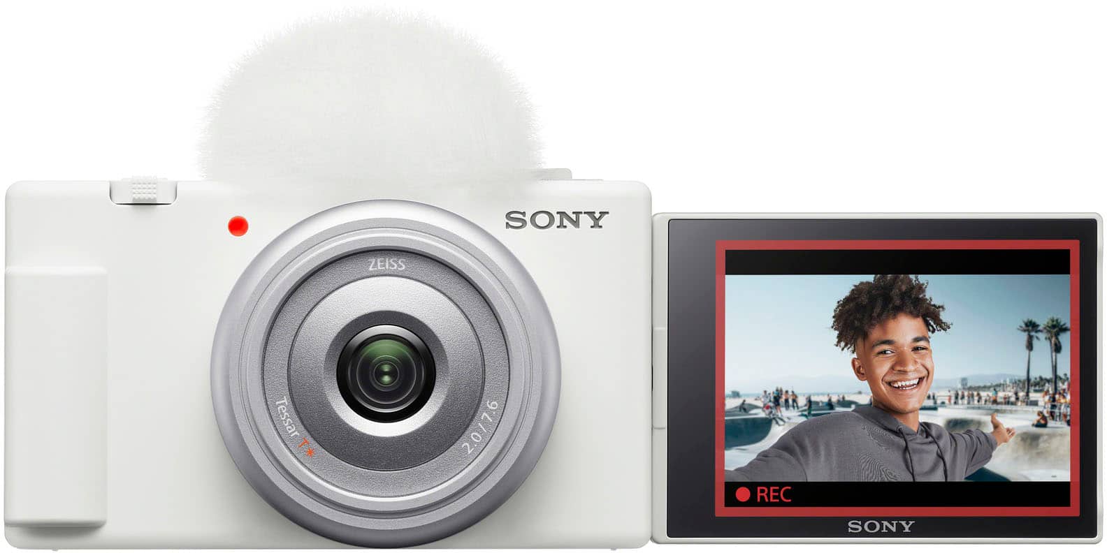 Sony - ZV-1F Vlog Camera for Content Creators and Vloggers - White product image