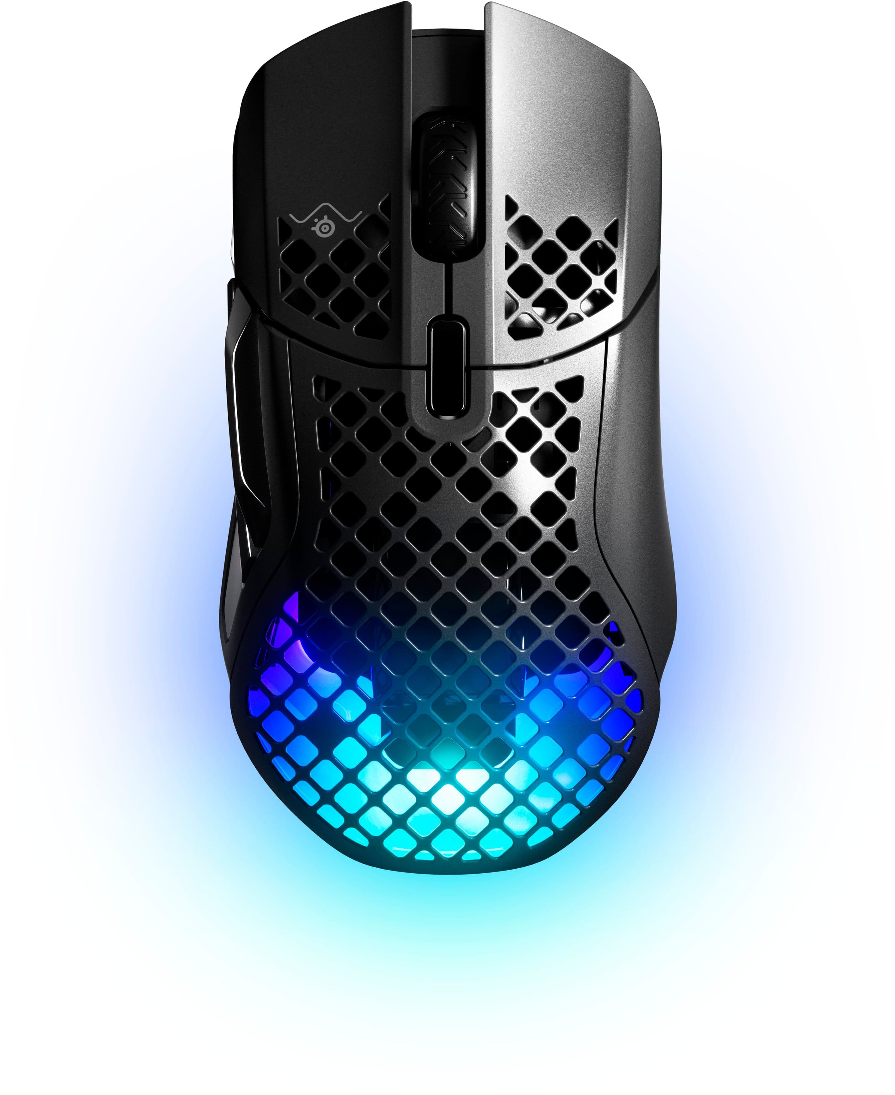 SteelSeries - Aerox 5 Ultra Lightweight Honeycomb Water Resistant Wireless RGB Optical Gaming Mouse With 9 Programmable Butt…