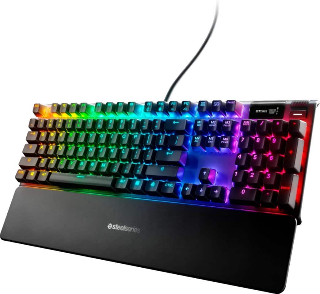 SteelSeries - Apex 7 Full Size Wired Mechanical Red Linear Switch Gaming Keyboard with Rapid Tap - Black product image