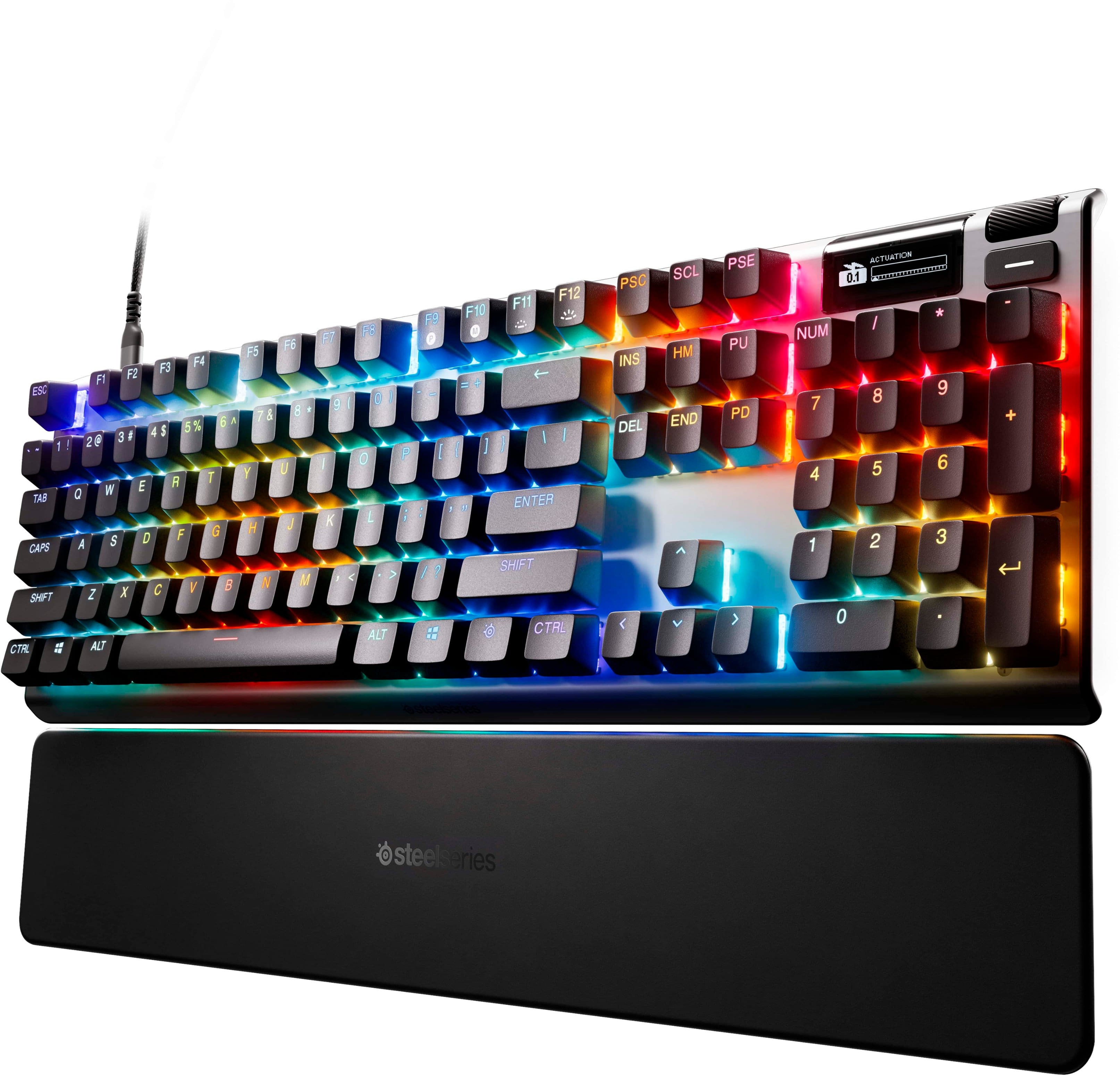 SteelSeries - Apex Pro Gen 3 Full Size Wired Mechanical OmniPoint Adjustable Gaming Keyboard with Rapid Tap - Black product…