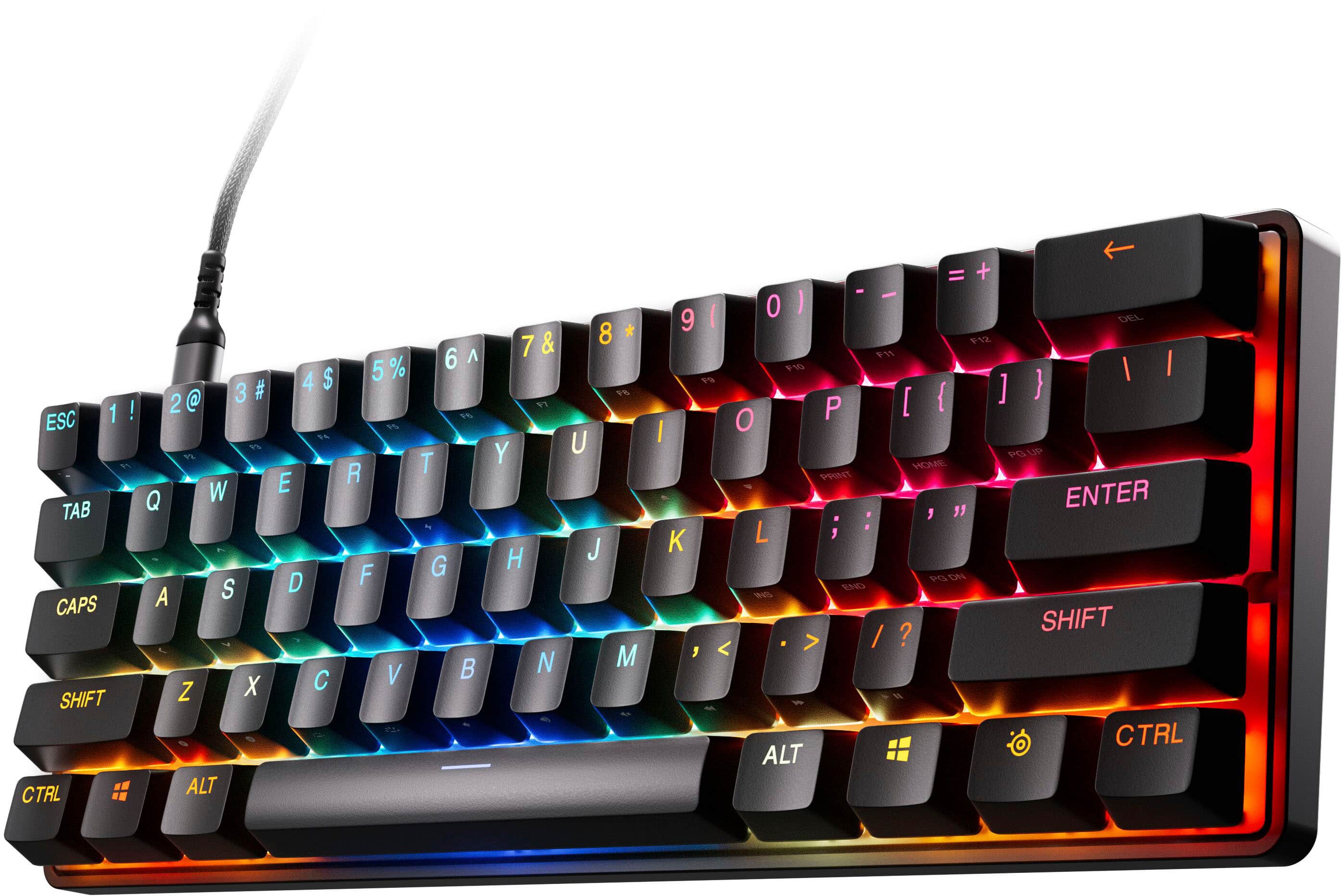 SteelSeries - Apex Pro Mini Gen 3 60% Wired Mechanical OmniPoint Adjustable Gaming Keyboard with Rapid Tap - Black product i…