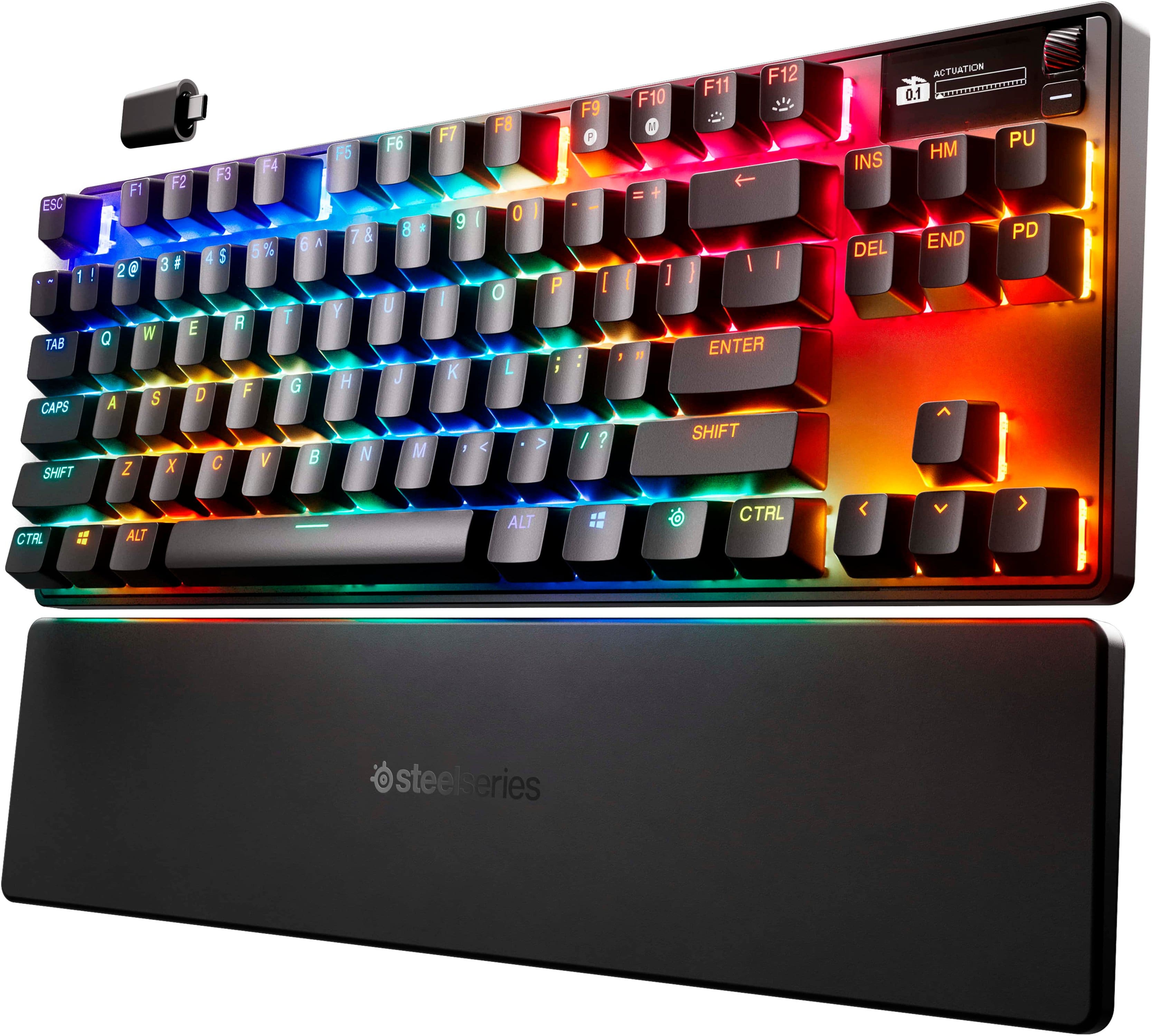 SteelSeries - Apex Pro TKL Gen 3 Wireless Mechanical OmniPoint Adjustable HyperMagnetic Gaming Keyboard with Rapid Tap - Bla…