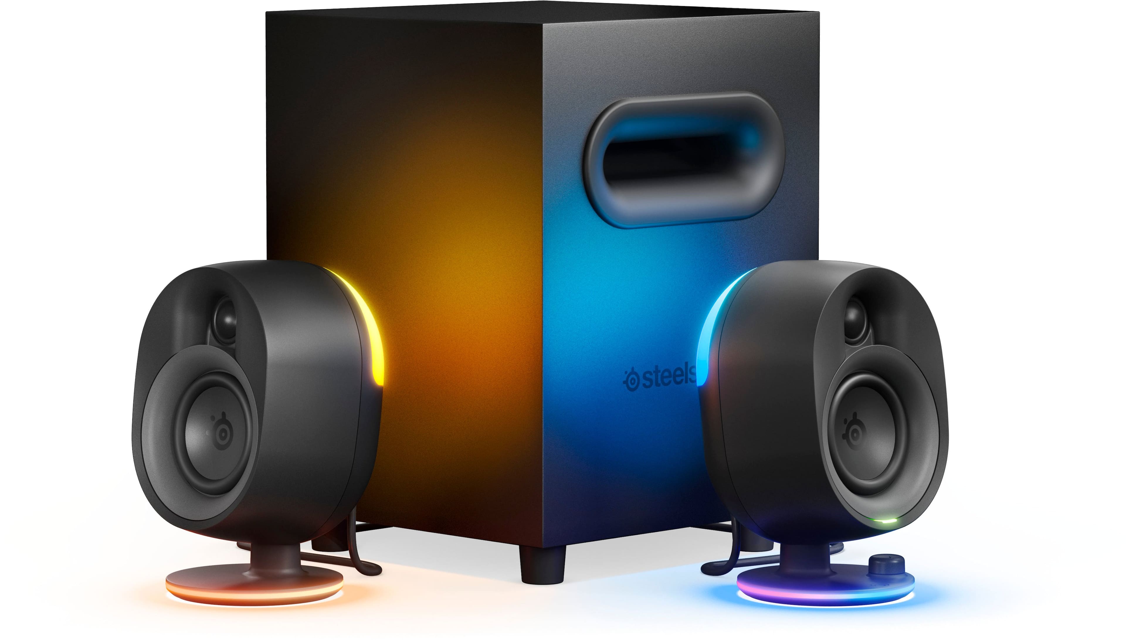 SteelSeries - Arena 7 2.1 Bluetooth Gaming Speakers with RGB Lighting (3 Piece) - Black product image
