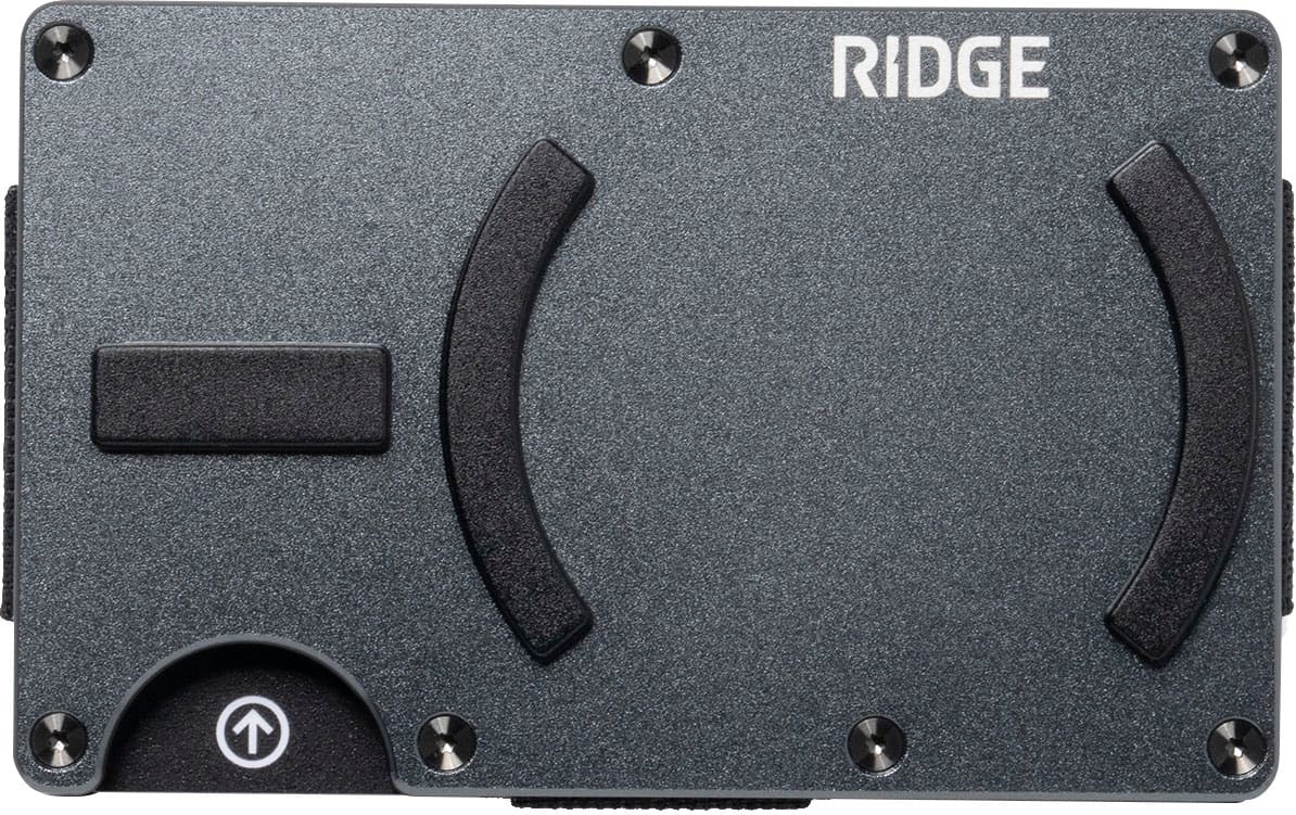 The Ridge Wallet - Gunmetal MagSafe Wallet Cash Strap - Silver product image