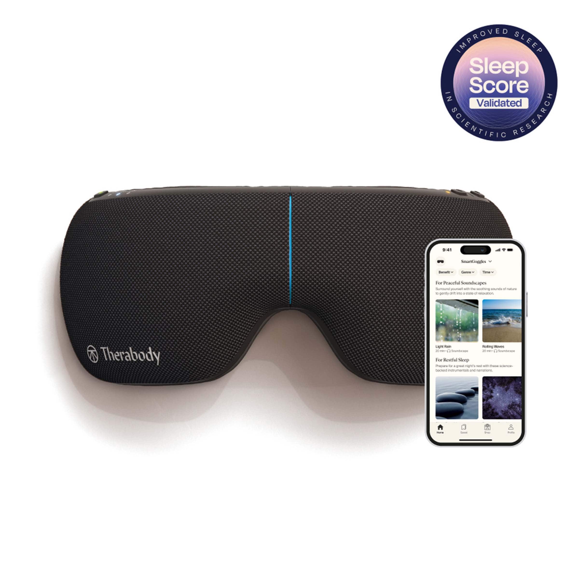 Therabody - SmartGoggles (2nd Generation) - Heated Eye & Temple Massage For Relaxation, Headache Relief & Sleep - Black prod…