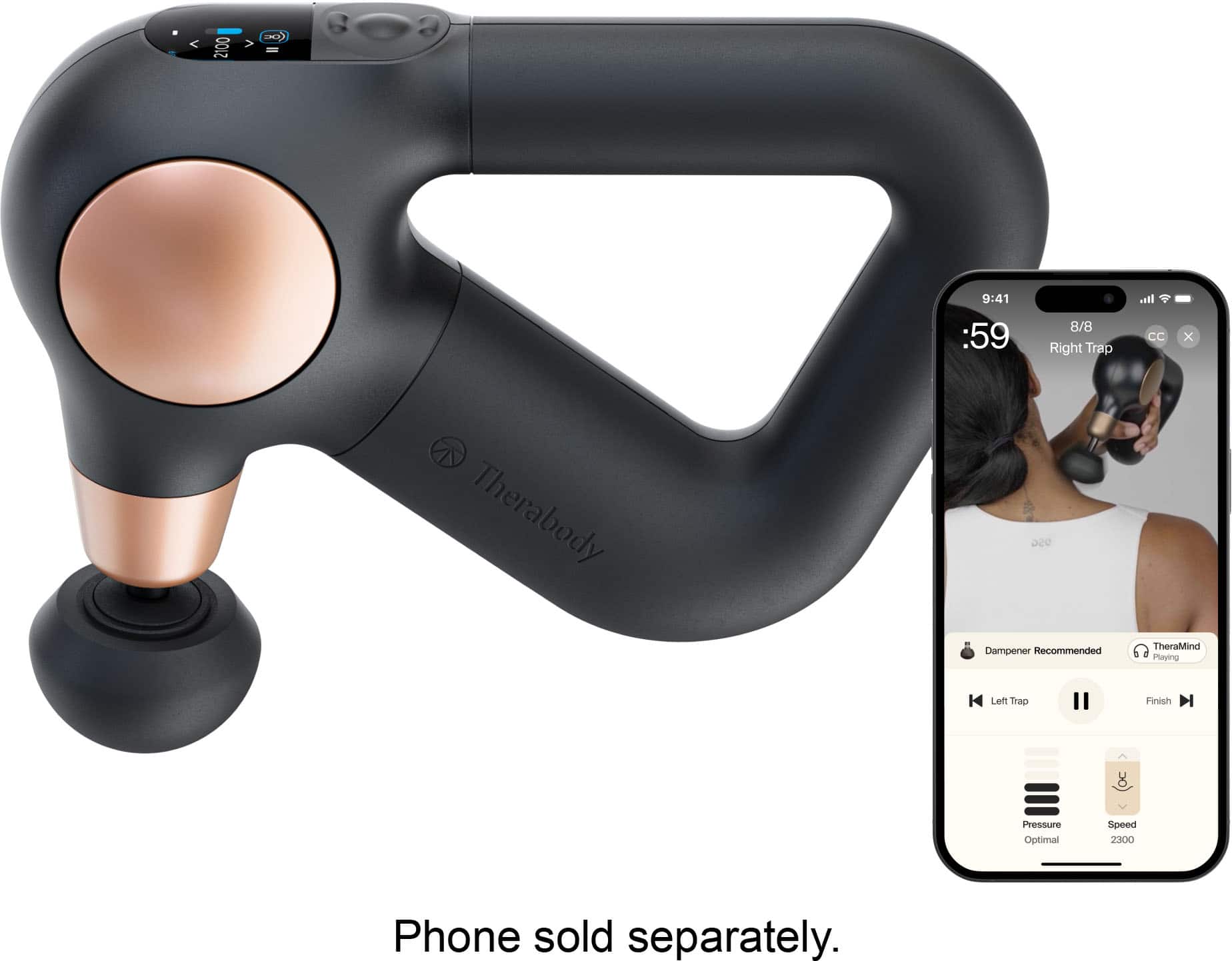 Therabody - Theragun Sense (2nd Generation) - Relaxing Massage With On-Screen Guided Routines For Stress Relief - Black prod…