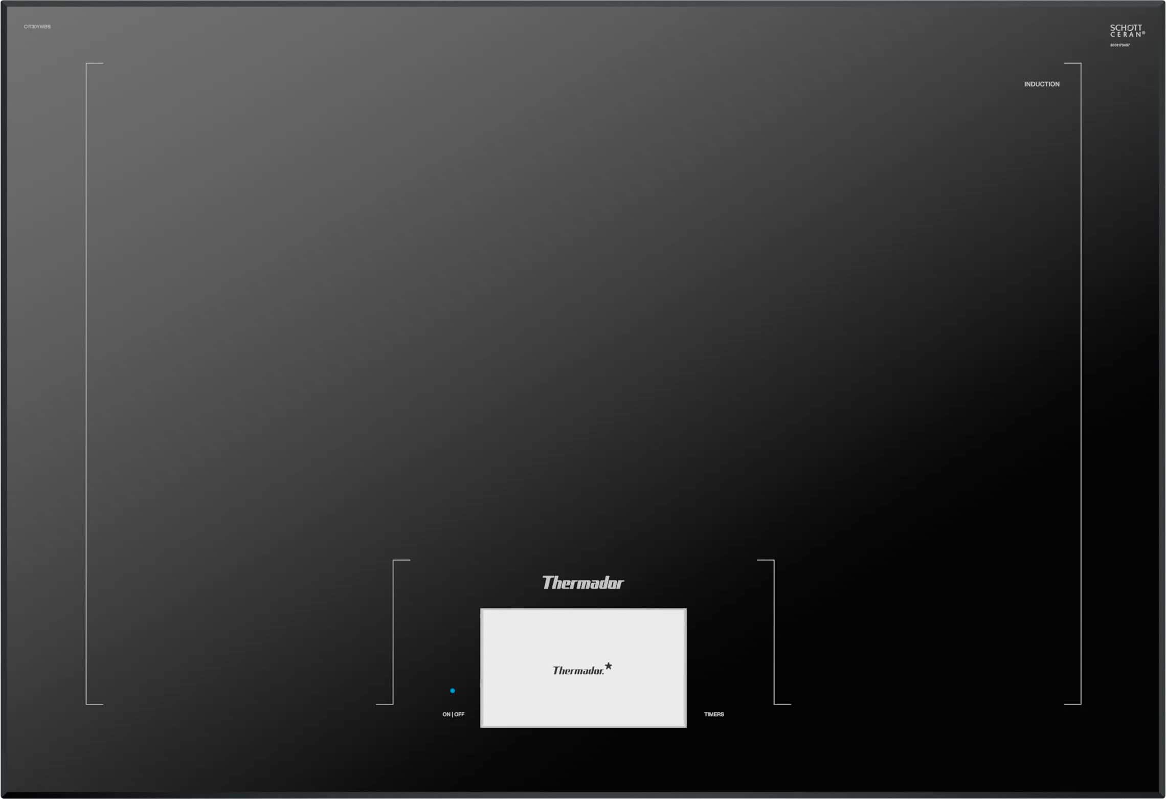 Thermador - Freedom Series 30" Built-In Electric Induction Smart Cooktop with 5 Elements and Frameless Design - Dark Gray pr…