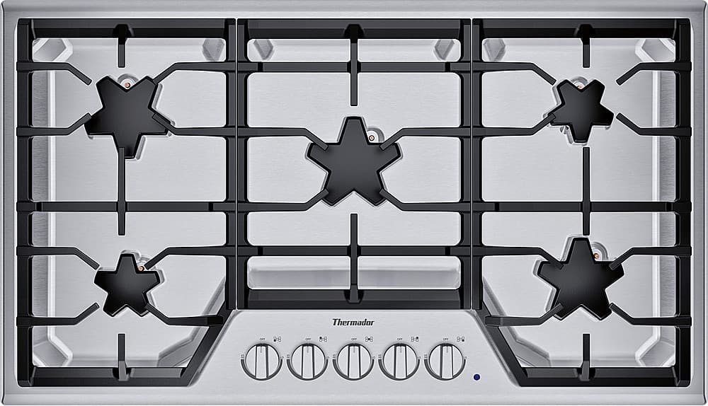 Thermador - Masterpiece 36" Built-In Gas Cooktop with 5 Star Burners and LP Conversion - Stainless Steel product image