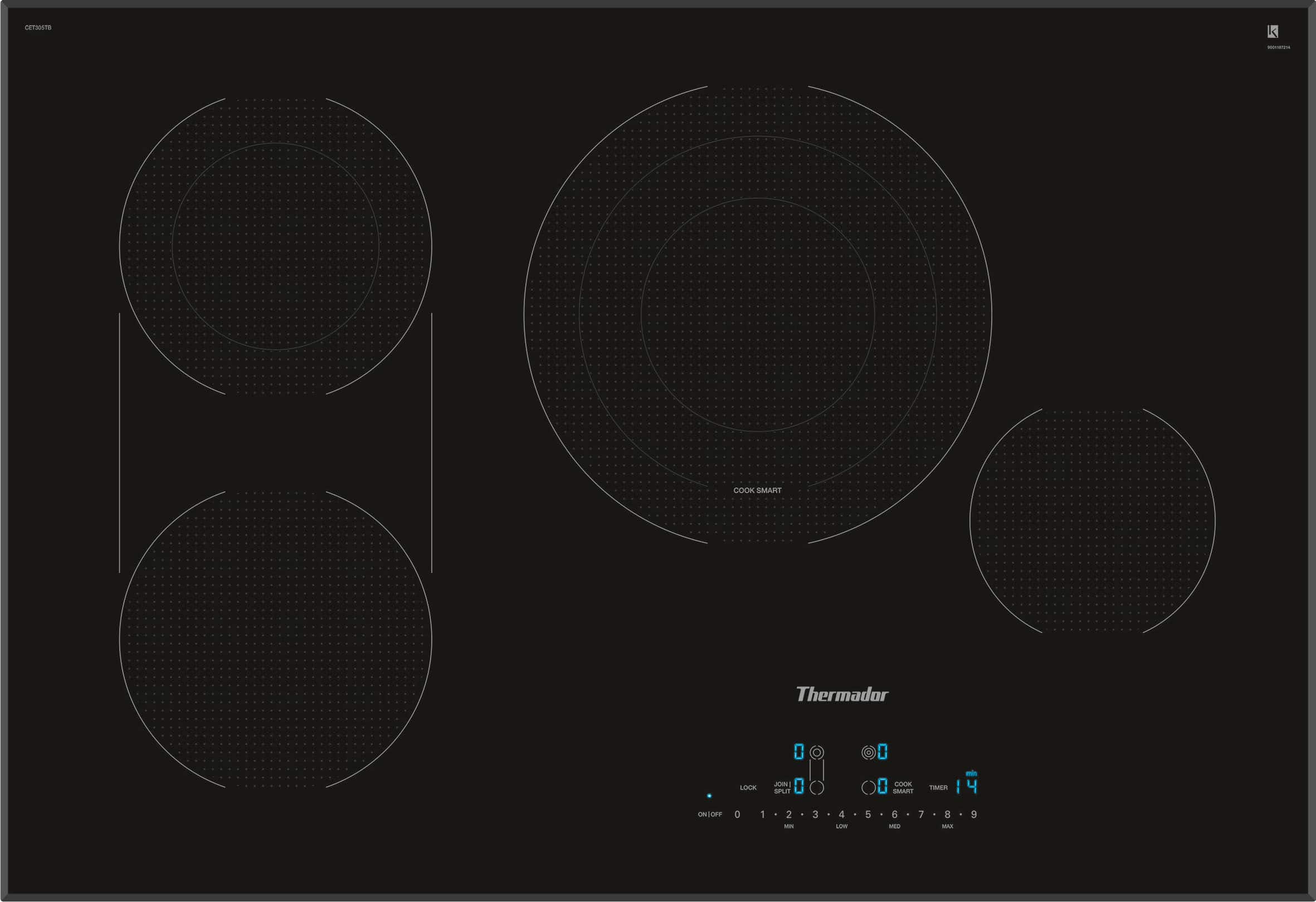 Thermador - Masterpiece Series 30" Built-In Electric Cooktop with 4 elements - Black product image
