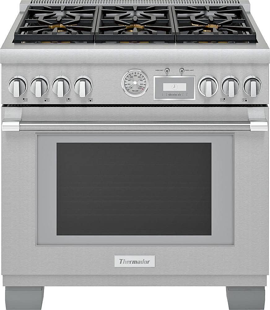 Thermador - Pro Grand 5.7 Cu. Ft. Freestanding Gas Convection Range with Self-Cleaning and 6 Burners - Stainless Steel produ…