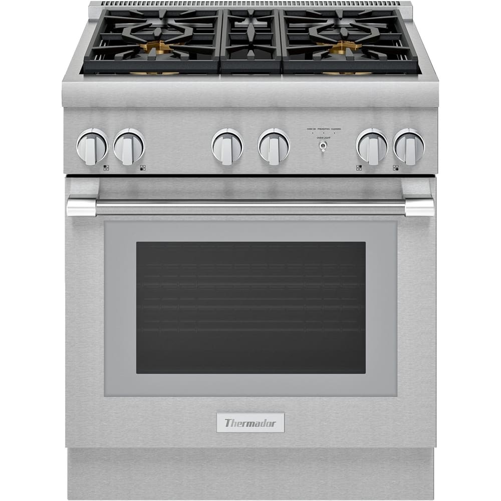 Thermador - Pro Harmony 4.4 Cu. Ft. Freestanding Dual Fuel Convection Range with Self-Cleaning and 4 Star Burners - Stainles…