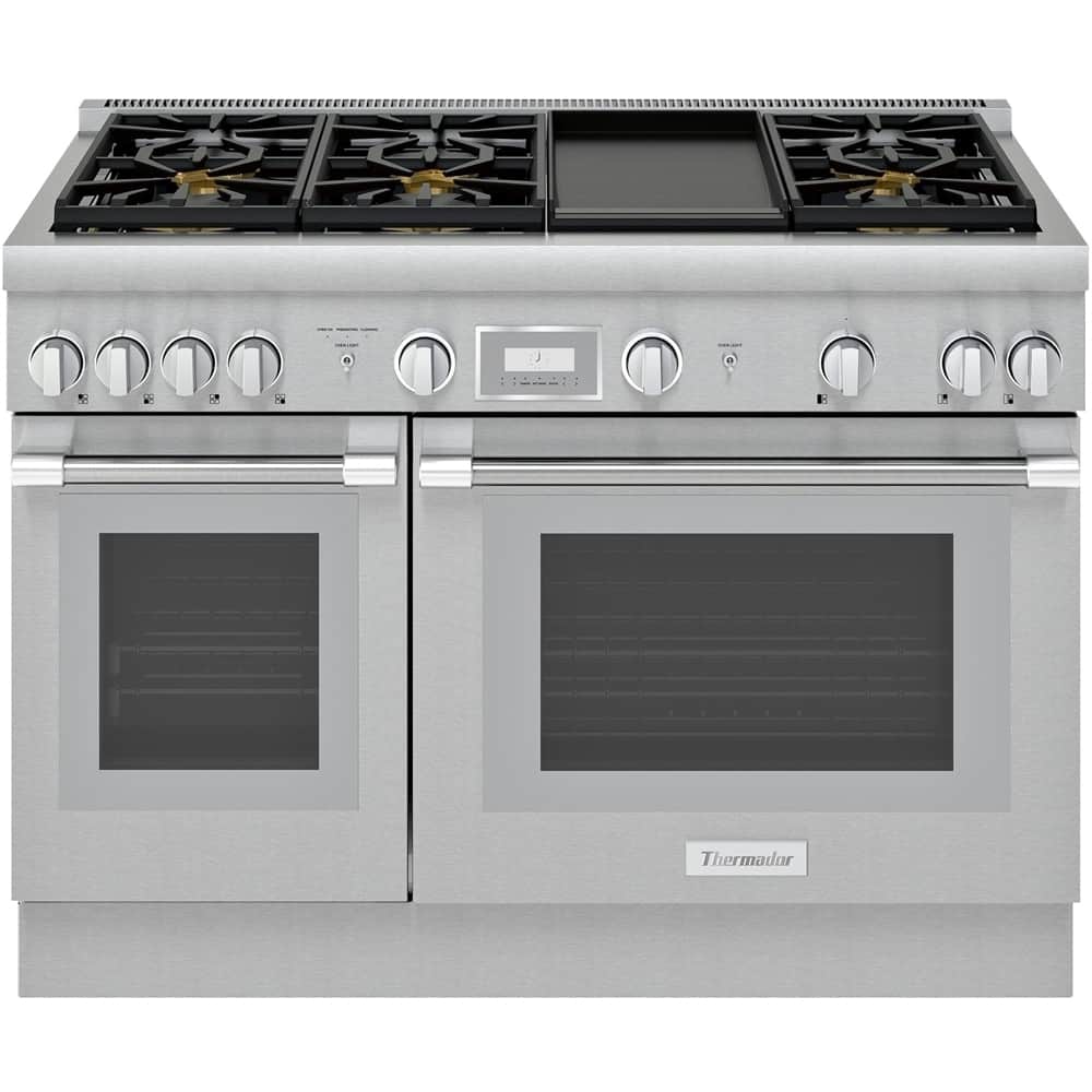 Thermador - Pro Harmony 6.8 Cu. Ft. Freestanding Double Oven Dual Fuel Convection Range with Wifi - Stainless Steel product…