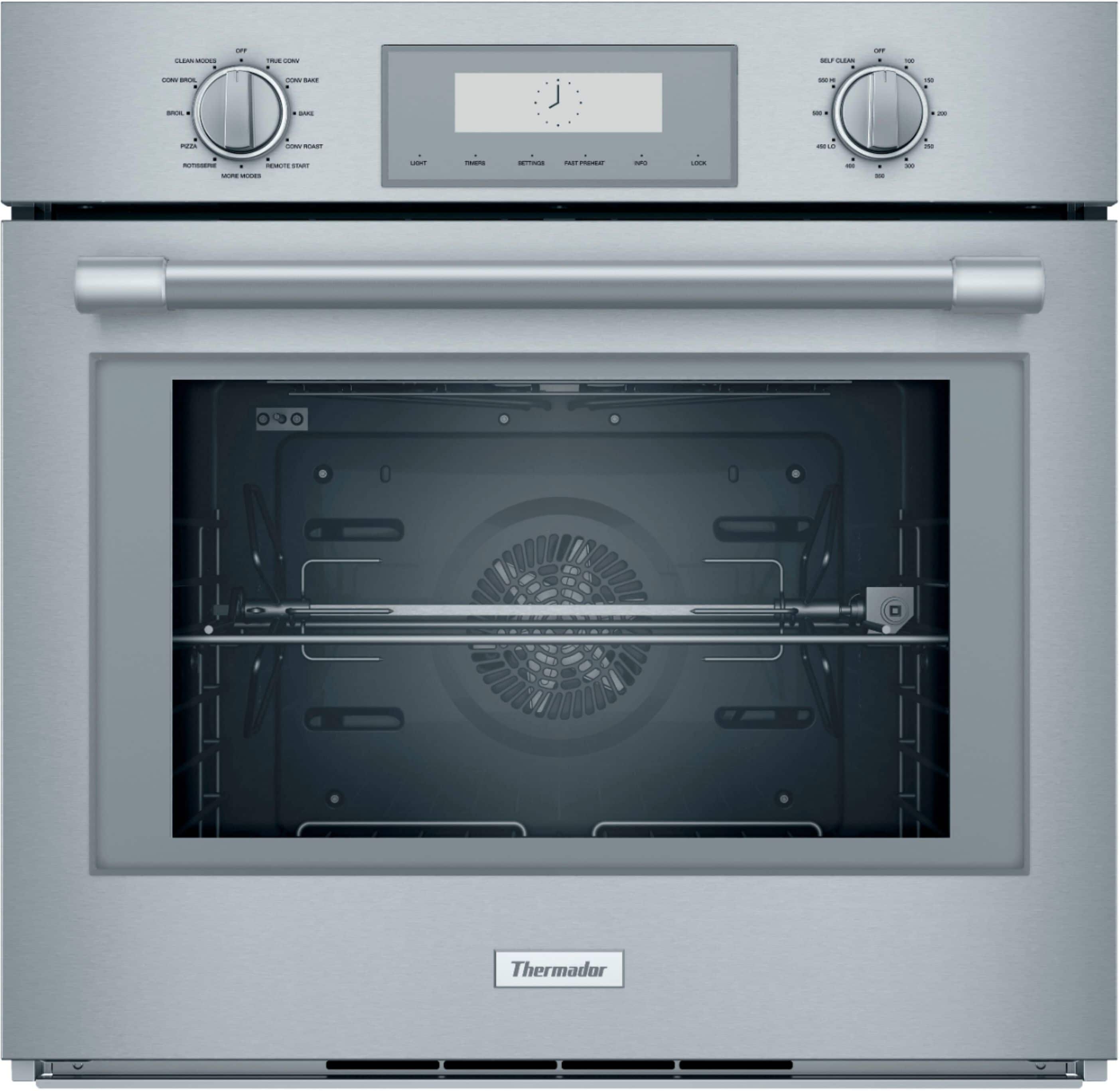 Thermador - Professional Series 30" 4.5 Cu. Ft. Built-In Single Electric Smart Wall Oven with True Convection - Stainless St…