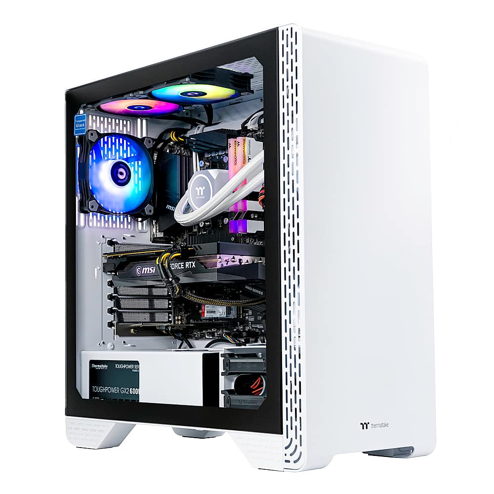 Thermaltake - Glacier 360 Gaming Desktop - AMD Ryzen 5 5600X - 16GB Memory - NVIDIA GeForce RTX 3060 - 1TB NVMe M.2 - White…