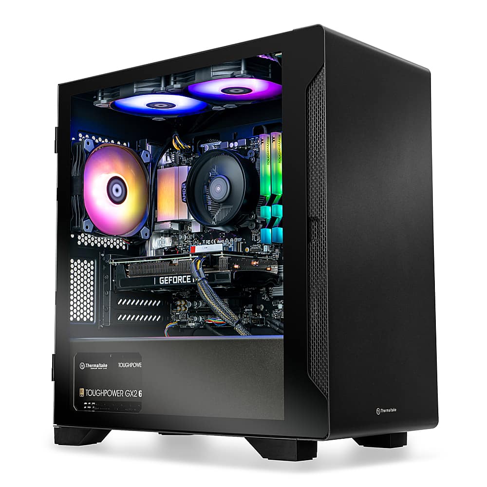 Thermaltake - Graphite 360 Gaming Desktop - AMD Ryzen 5 5600X 2021 - 16GB Memory - NVIDIA GeForce RTX 3060 - 1TB NVMe M.2 -…