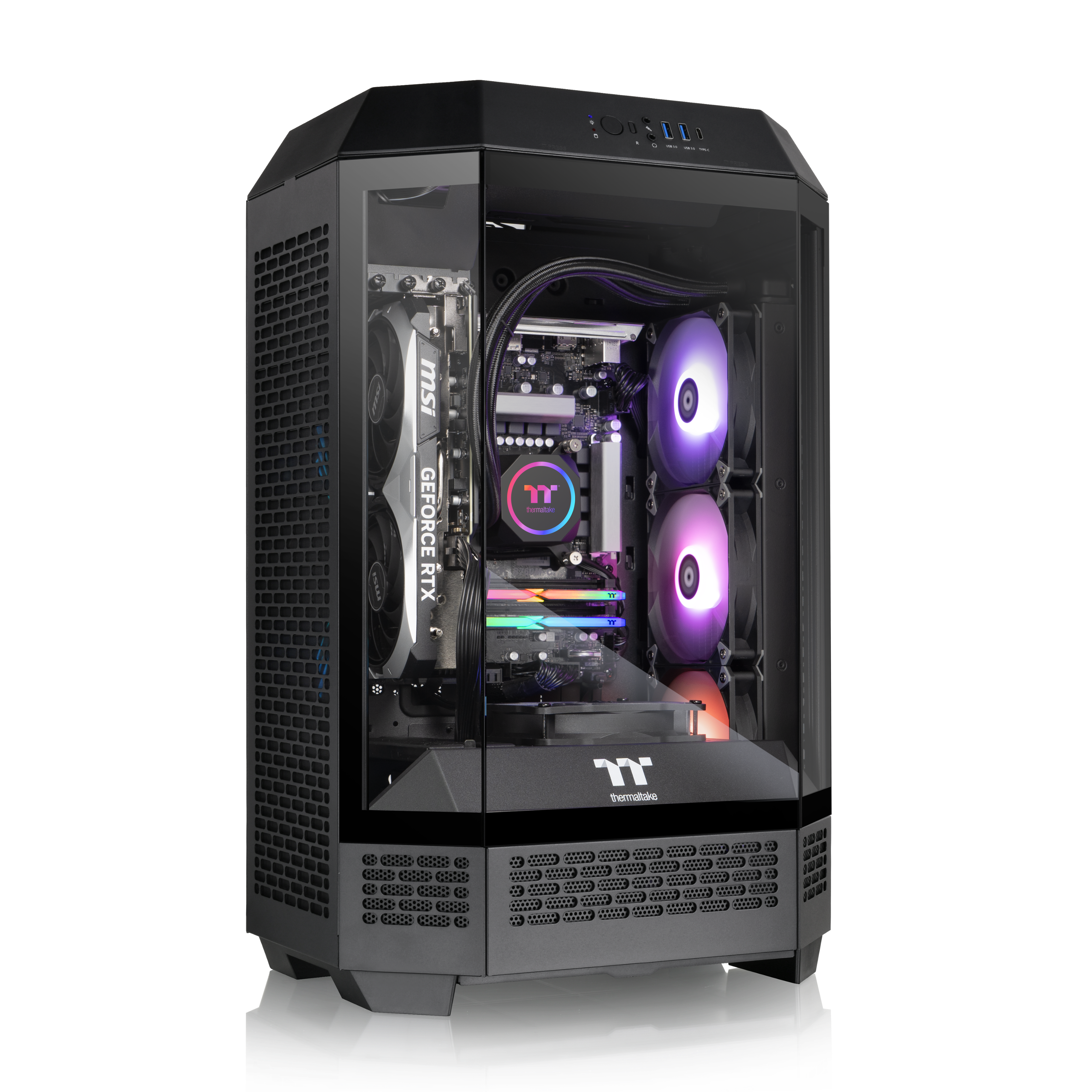 Thermaltake - LCGS Reactor u2670T Gaming Desktop Intel Core Ultra 7 S2 2025 32GB Memory NVIDIA GeForce RTX 5070 Ti, 2TB SSD…