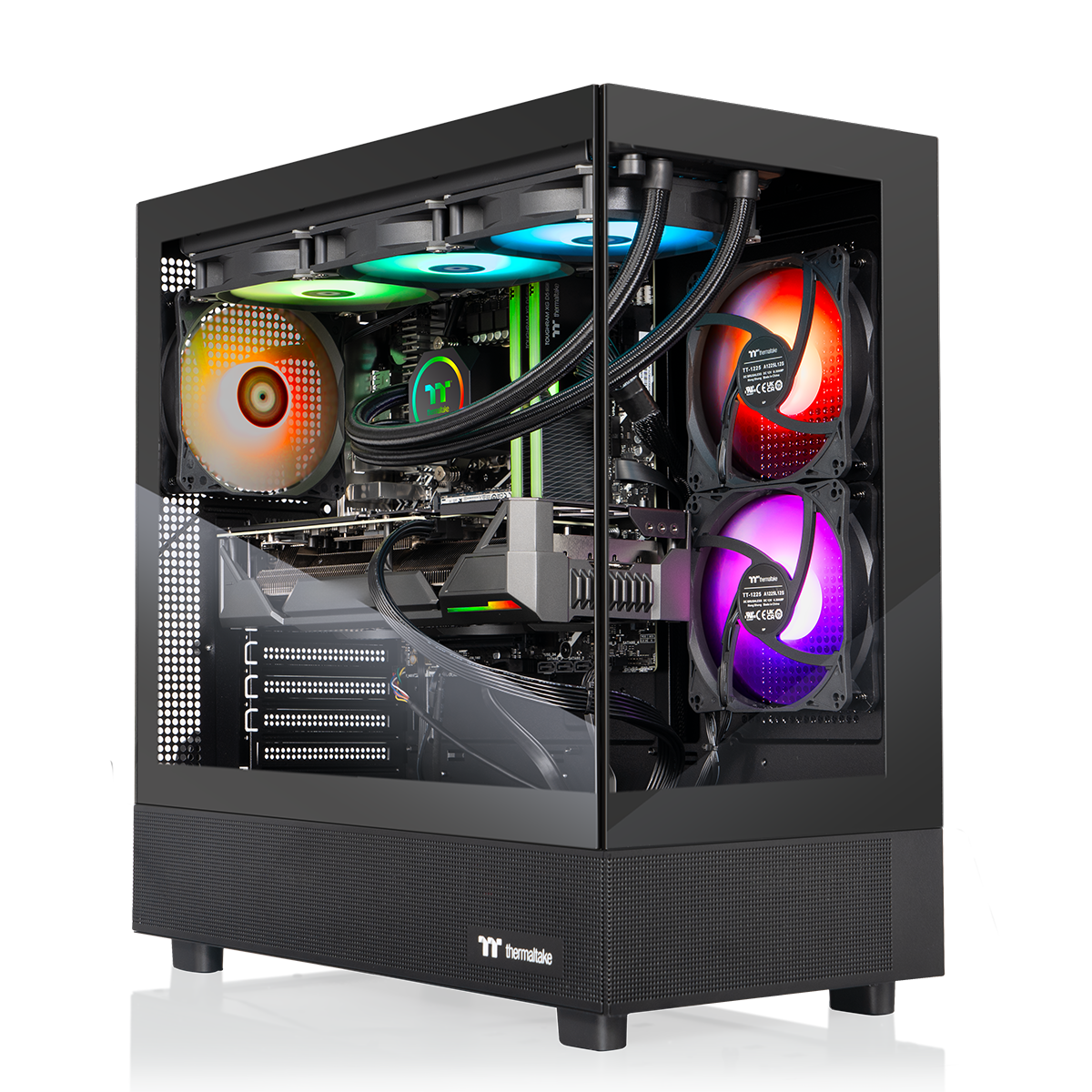 Thermaltake - LCGS View 9897X-270 Gaming Desktop AMD Ryzen 7 9800X3D 2025 32GB Memory AMD Radeon RX 9070 XT 2TB NVMe M.2 - B…
