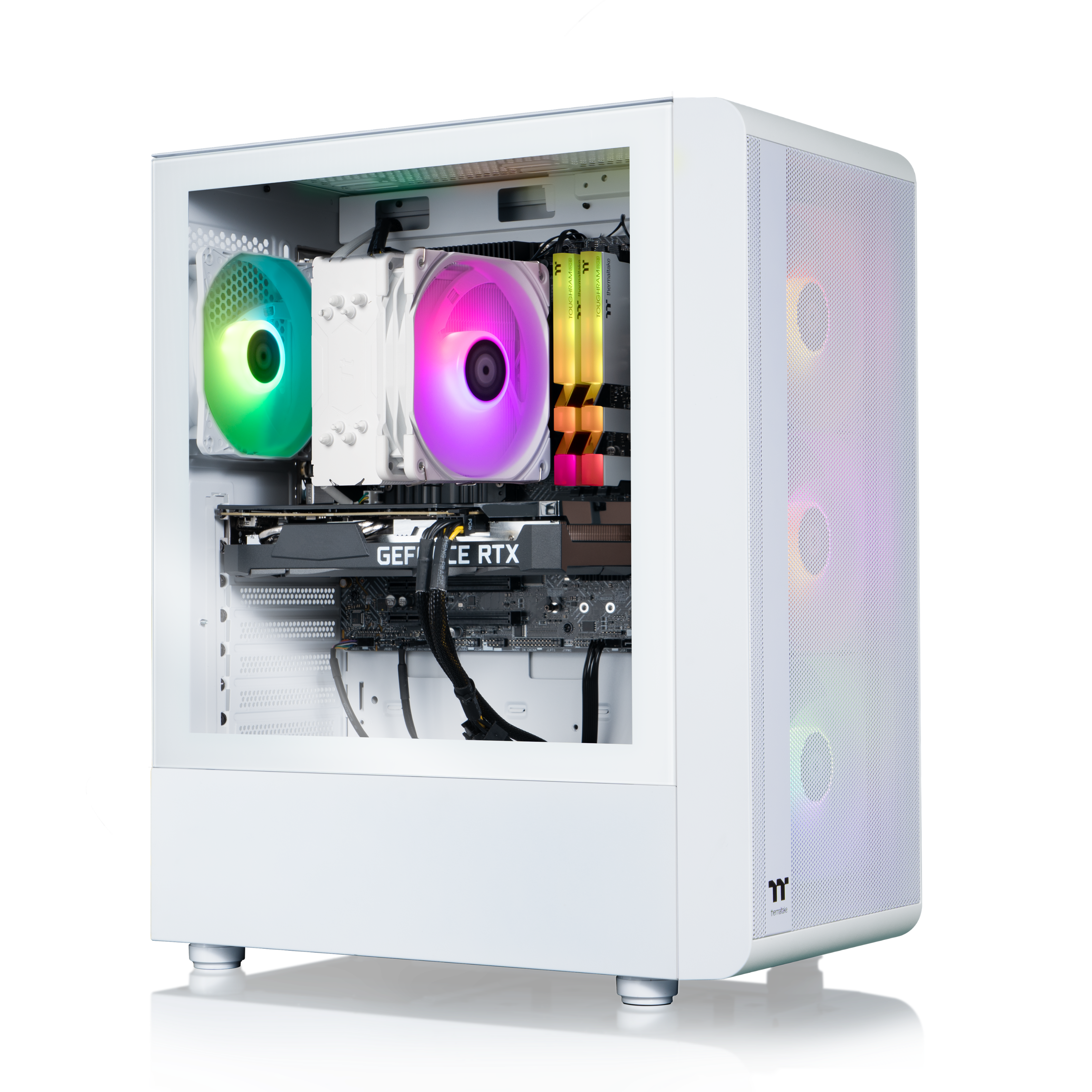 Thermaltake - Quartz i350 R4 Gaming Desktop 14th Gen Intel Core i5-14400F 2023 - 16GB Memory - NVIDIA GeForce RTX 3050 - 1TB…