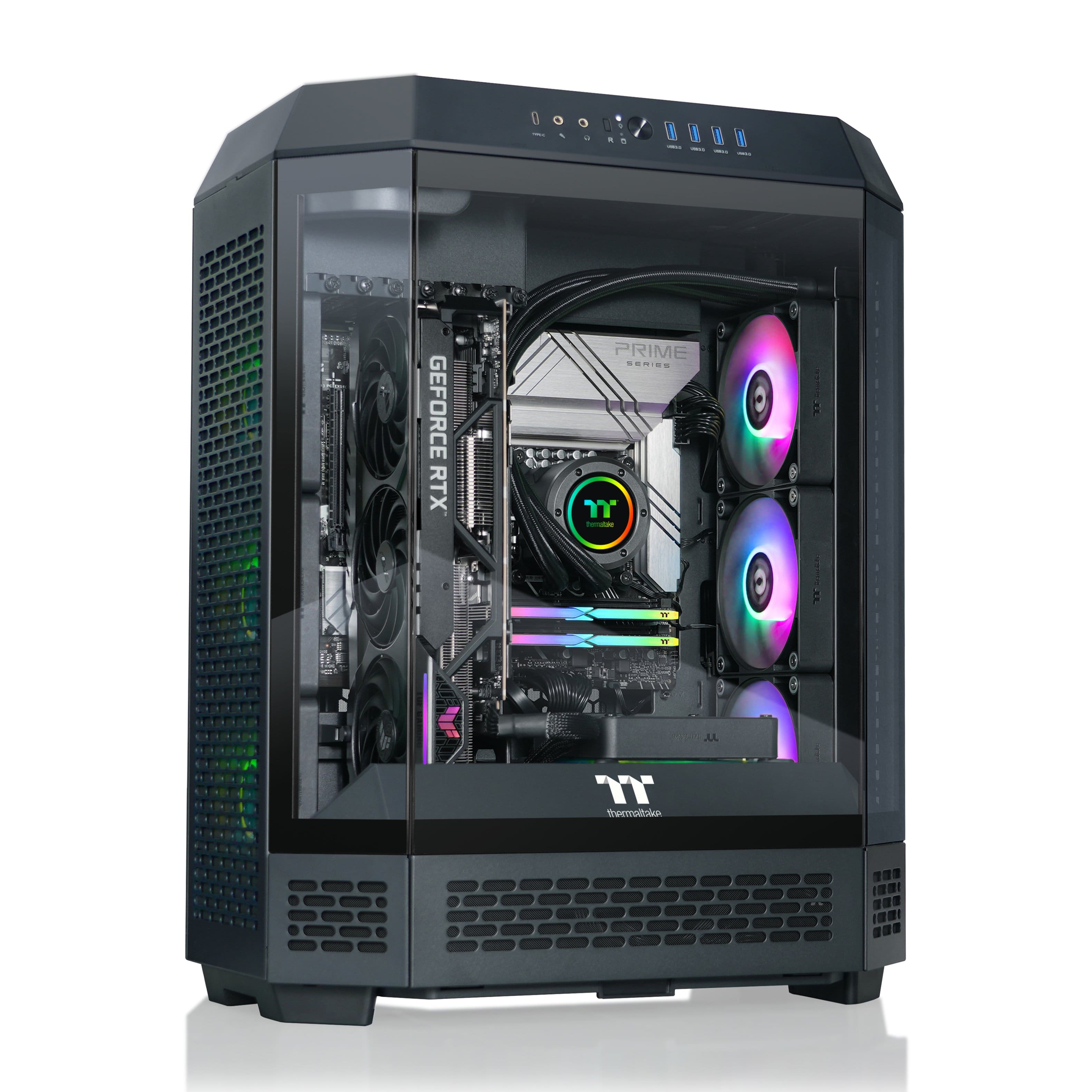Thermaltake - Reactor 9880 Gaming Desktop AMD Ryzen 7 9800X3D 2025 32GB DDR5 RGB Memory, NVIDIA GeForce RTX 5080, 2TB NVMe M…
