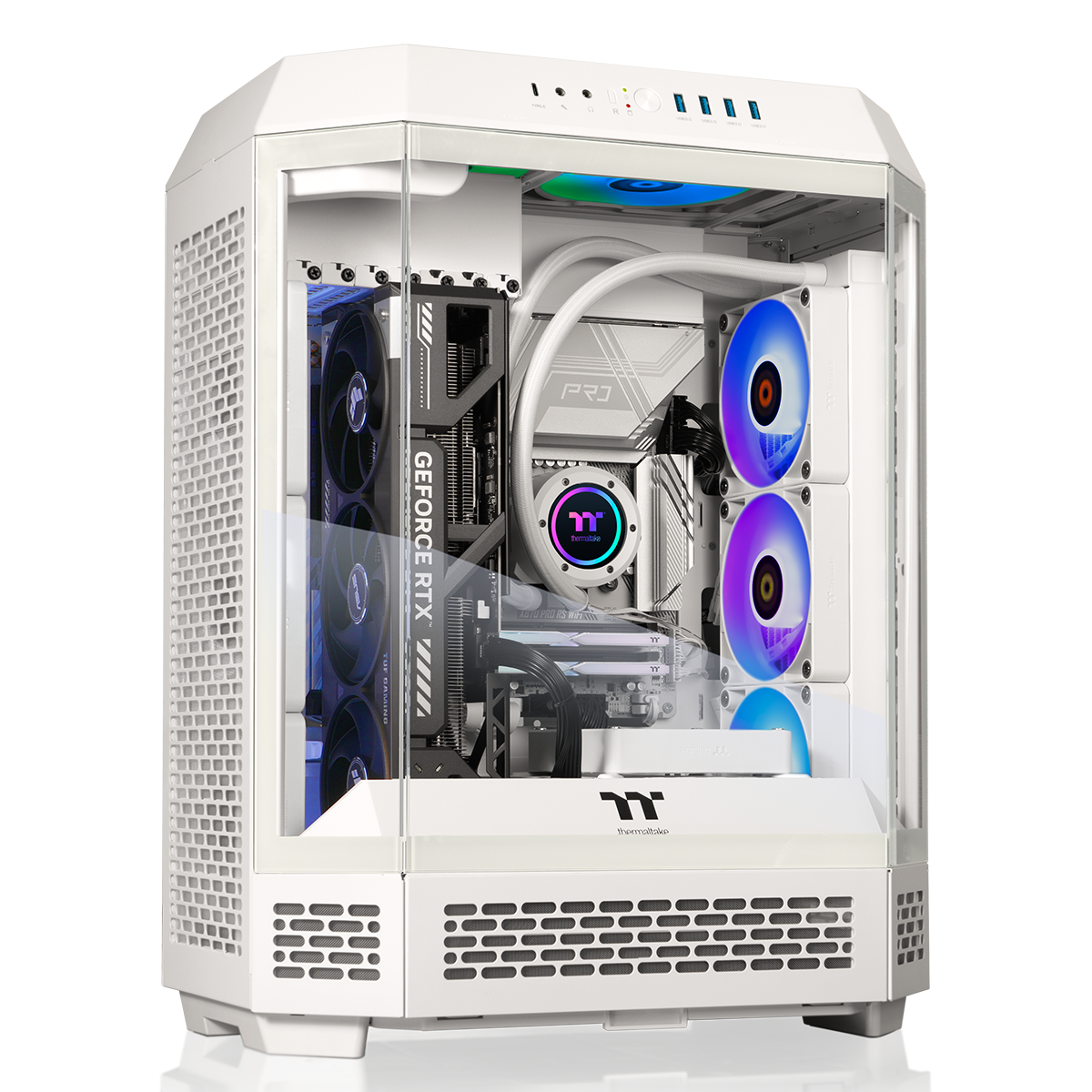 Thermaltake - Reactor 9880S Gaming Desktop AMD Ryzen 7 9800X3D 2025, 32GB DDR5, NVIDIA GeForce RTX 5080, 2TB NVMe M.2 - Whit…