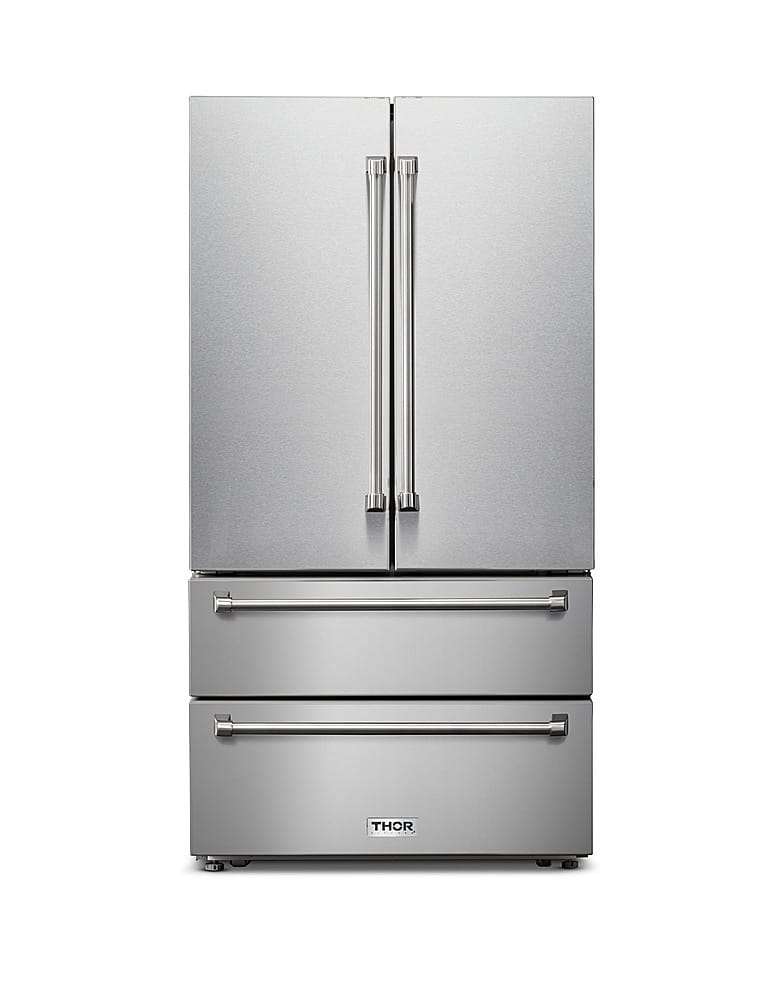 Thor Kitchen - 22.5 Cu. Ft. Professional French Door Counter Depth Refrigerator with Ice Maker - Stainless Steel product ima…