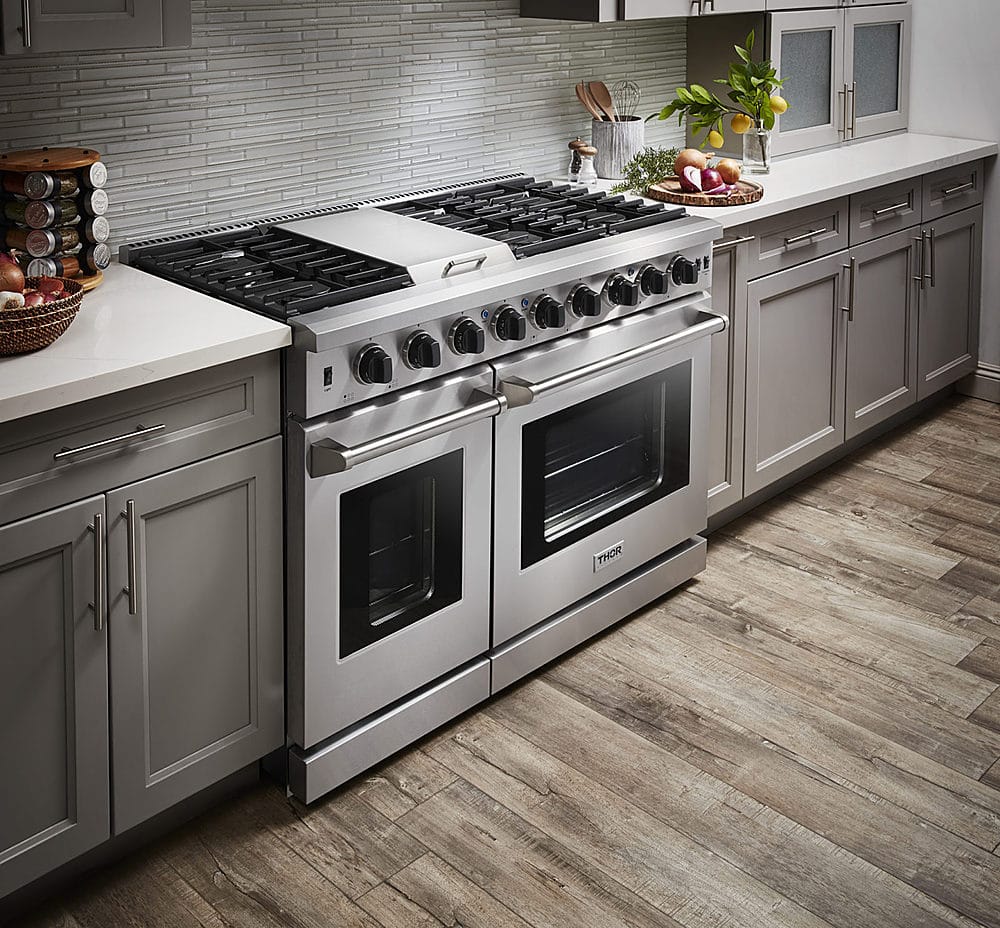 Thor Kitchen - 6.8 cu ft Freestanding Double Oven Convection Gas Range - Stainless Steel product image