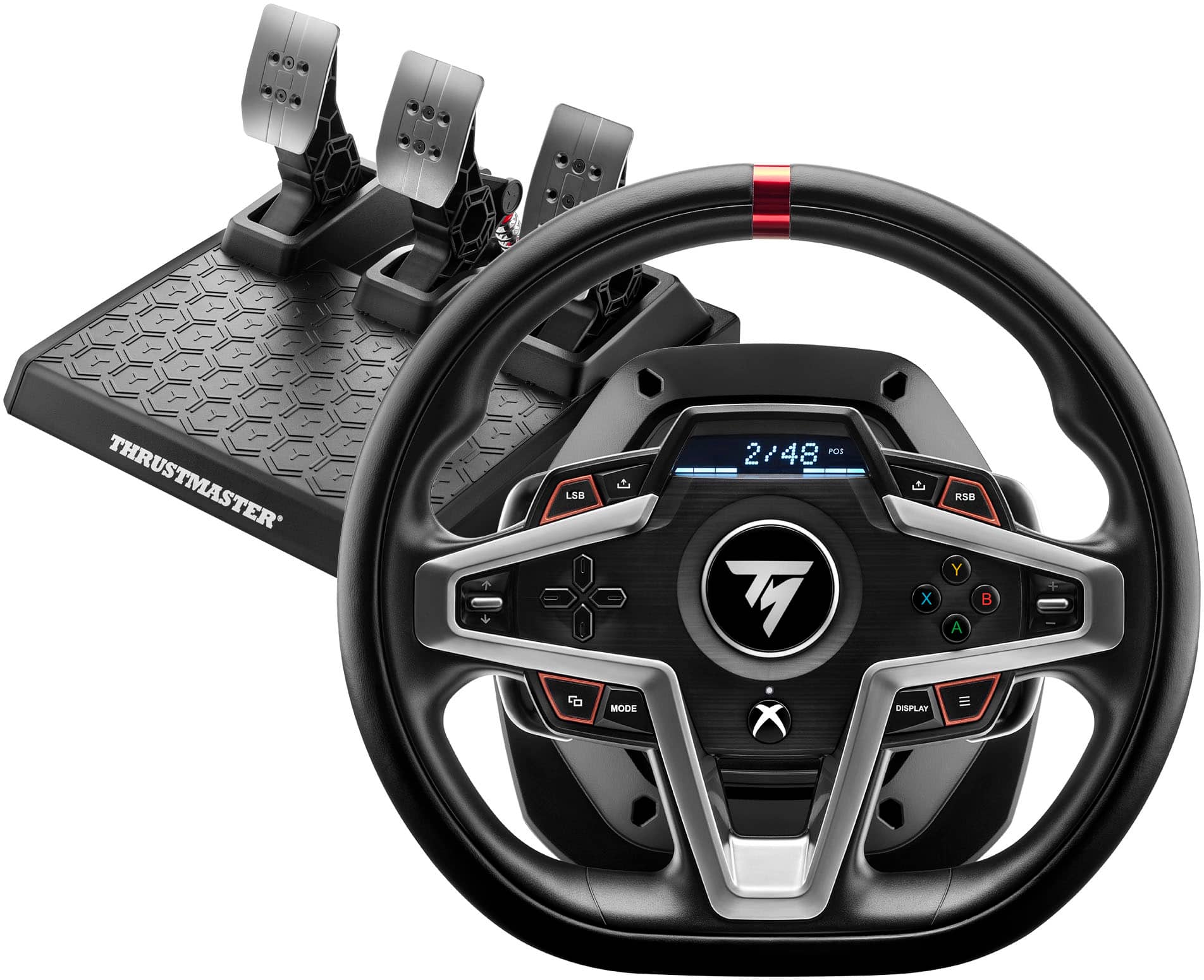 Thrustmaster - T248 Racing Wheel & Pedals - Hybrid Drive Force Feedback, Paddle Shifters & Display fot Xbox Series X|S, Wind…