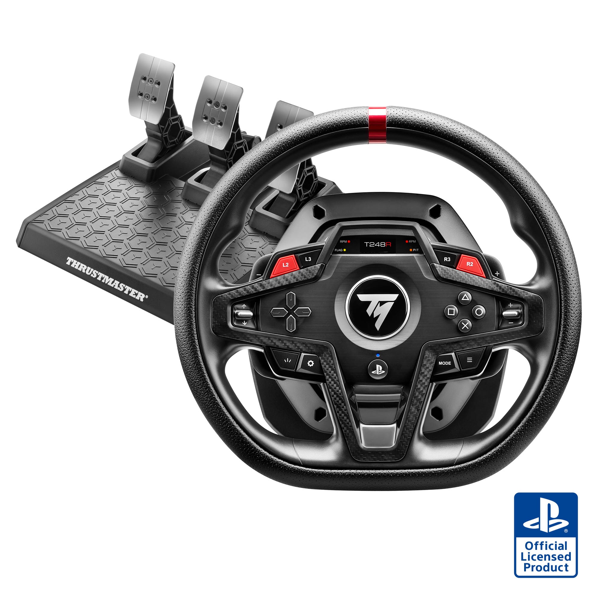 Thrustmaster - T248R Racing Wheel & Pedals - Hybrid Drive Force Feedback, Paddle Shifters for PS5, PS4, Windows - Black prod…
