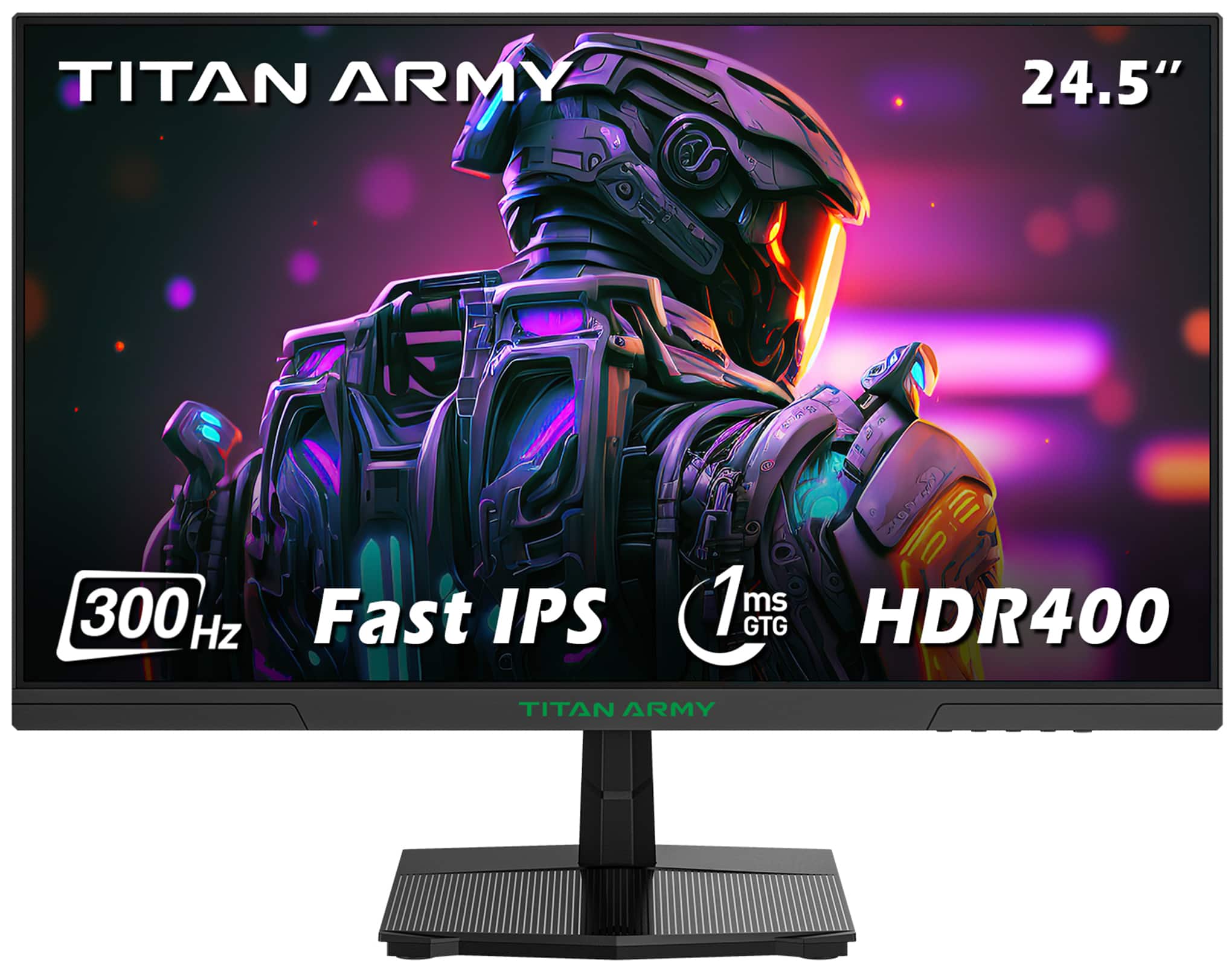 Titan-army - P2510HS 24.5 Inch 300Hz Gaming Monitor, Fast IPS 1ms GTG, 1080P FHD, FreeSync, 121% sRGB, HDR400, VESA Wall Mou…