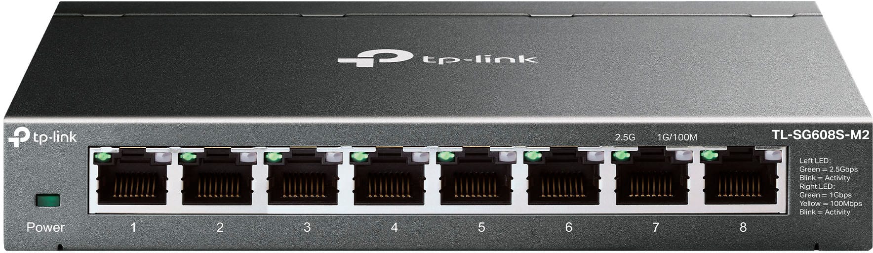 TP-Link - 8-Port 2.5G Multi-Gigabit Desktop Switch - Black product image