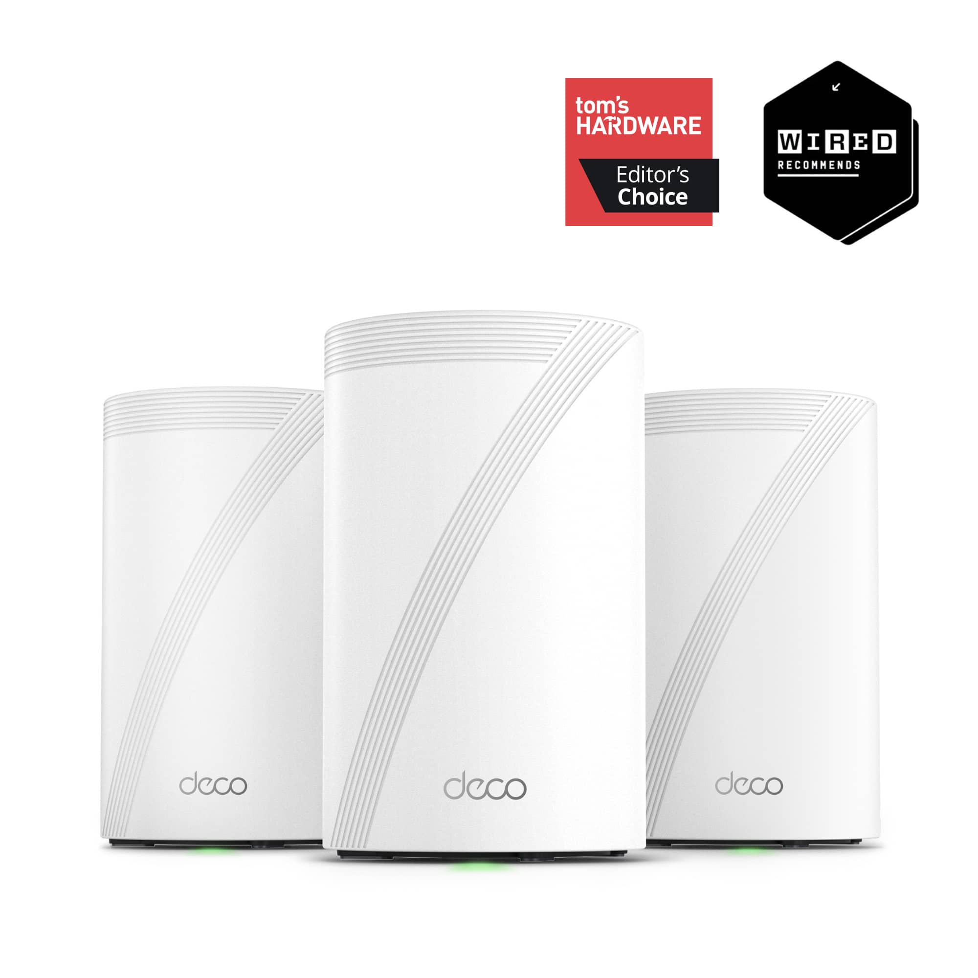 TP-Link - Deco 7 Pro BE14000 Tri-Band Wi-Fi 7 Whole Home Mesh Router System - Deco BE68 (3-pack) - White product image