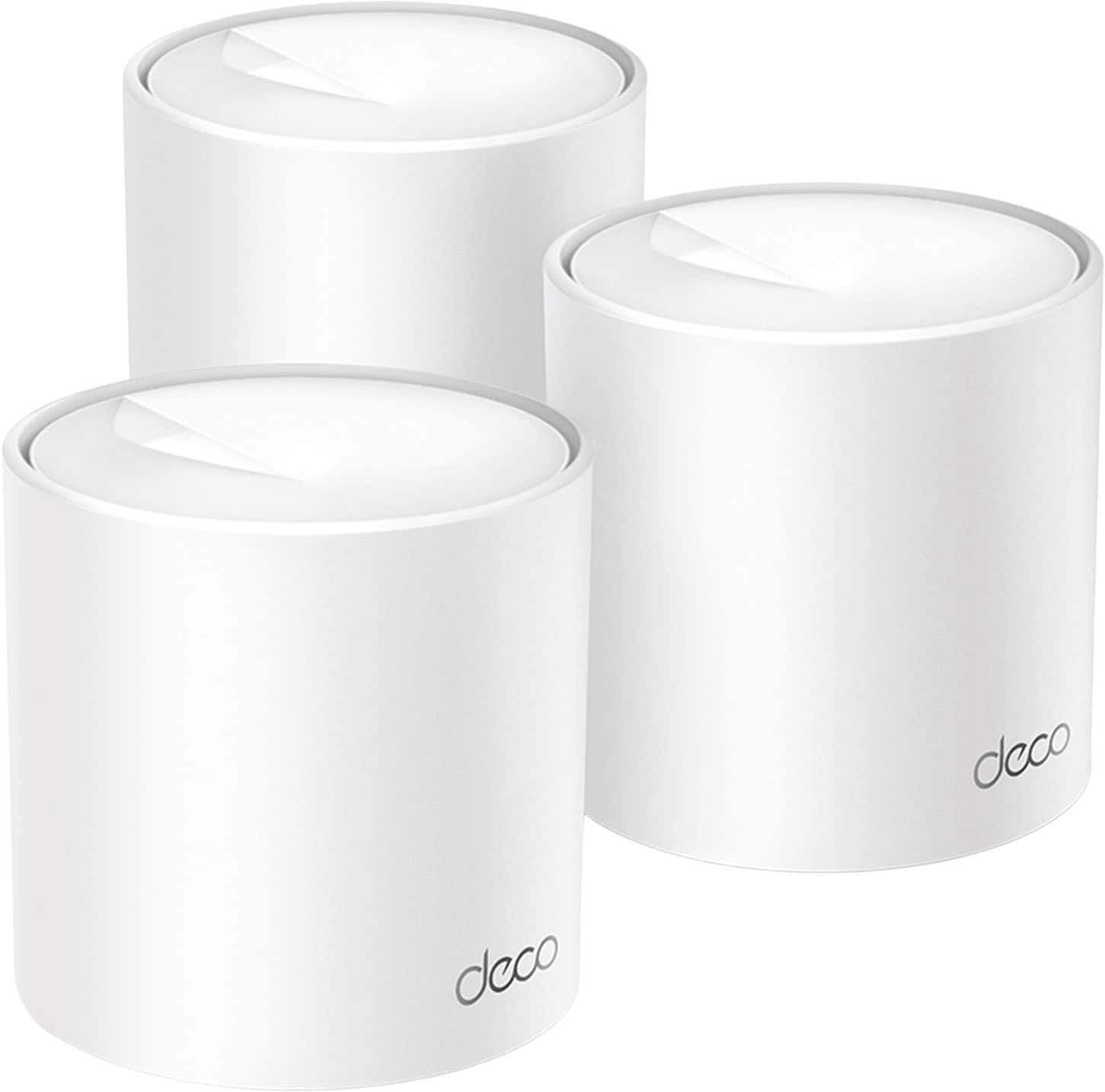 TP-Link - Deco X10 AX1500 Dual-Band Whole Home Mesh Wi-Fi 6 System, Supports up to 120 Connected Devices (3-Pack) - White pr…