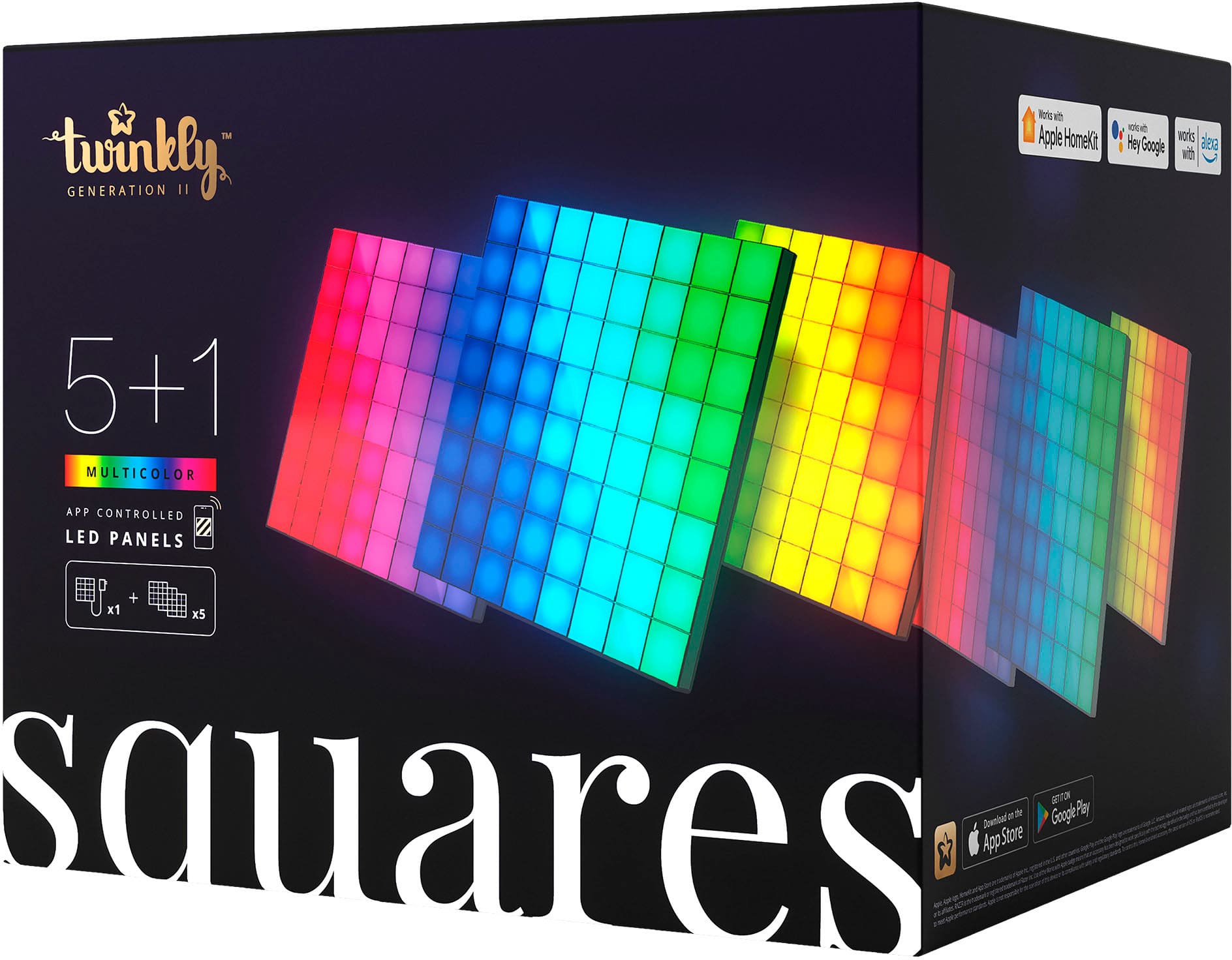 Twinkly - Squares LED Panels 5+1 Combo Pack - Black product image