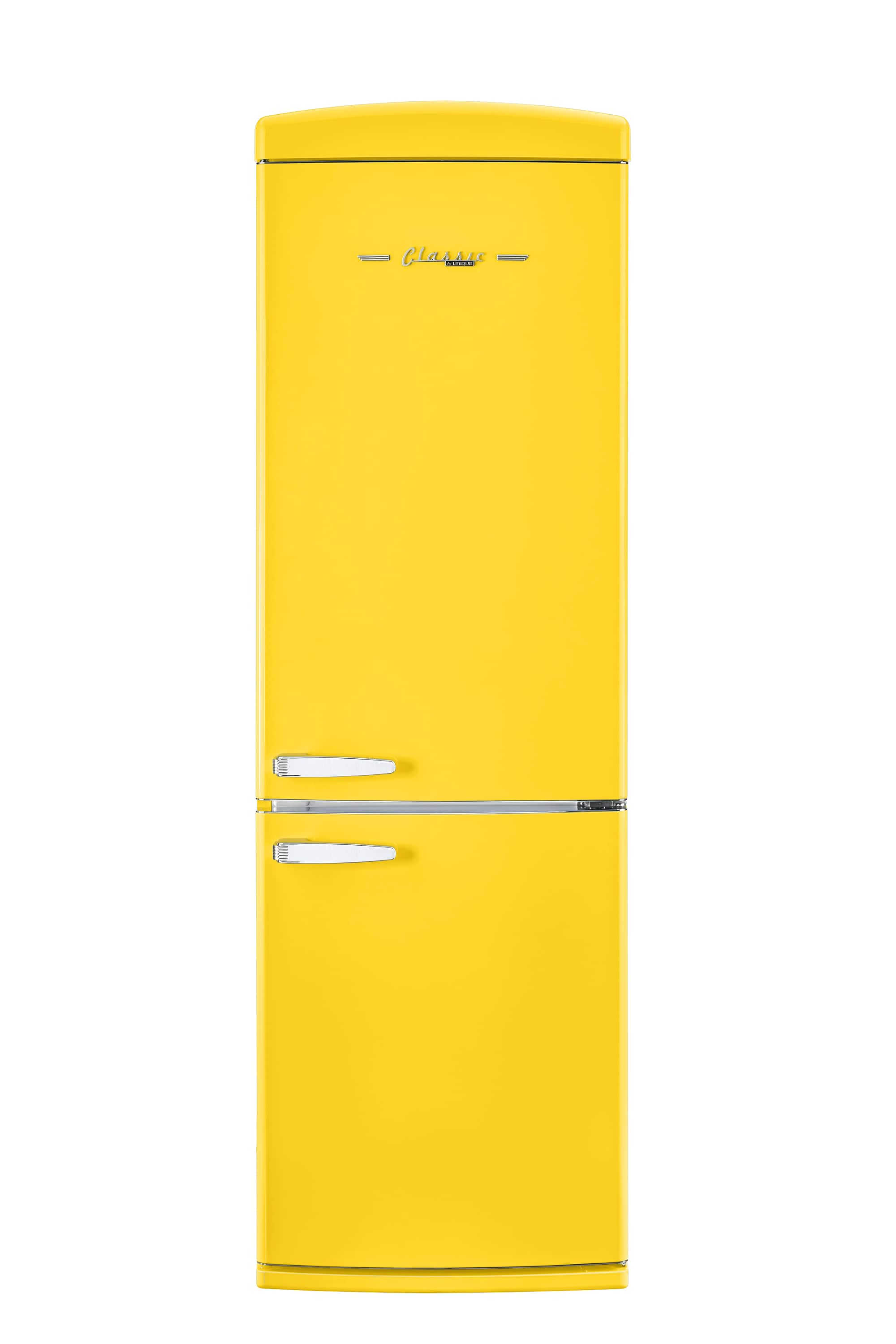 Unique Appliances - Classic Retro 23.8 in 11.7 cu. ft. Frost Free Retro Bottom Freezer Refrigerator ENERGY STAR - Canary Yel…