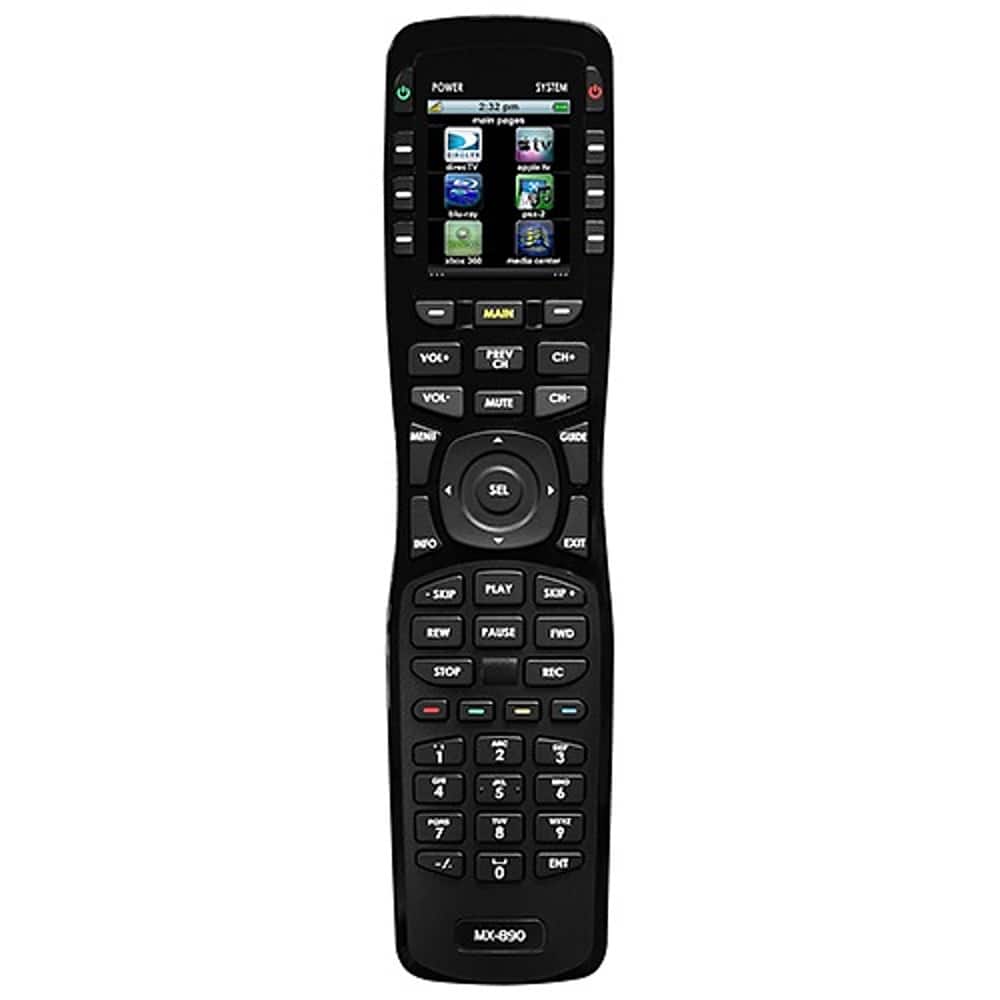 Universal Remote Control - MX-890 IR/RF Open Architecture Remote w/Charging Base - Black product image
