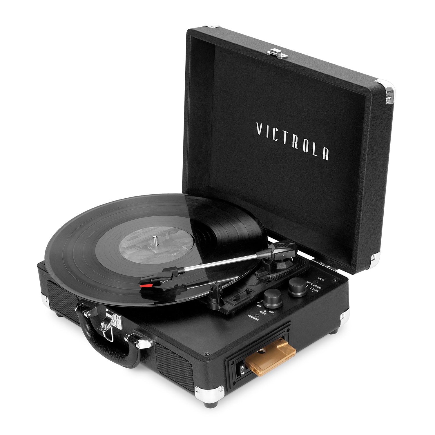 Victrola - Journey+ Cassette Bluetooth Suitcase Record Player - Black product image