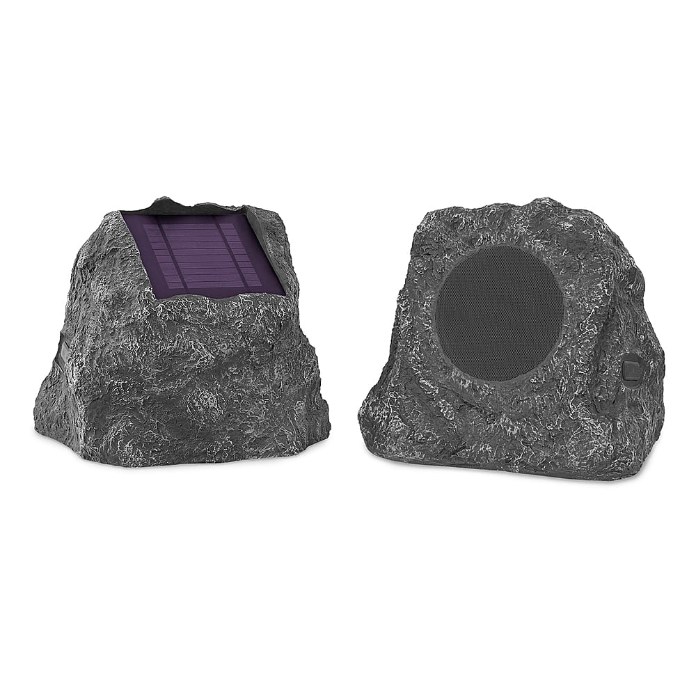 Victrola - Portable Bluetooth Solar Charging Outdoor Speakers (2-Pack) - Gray product image