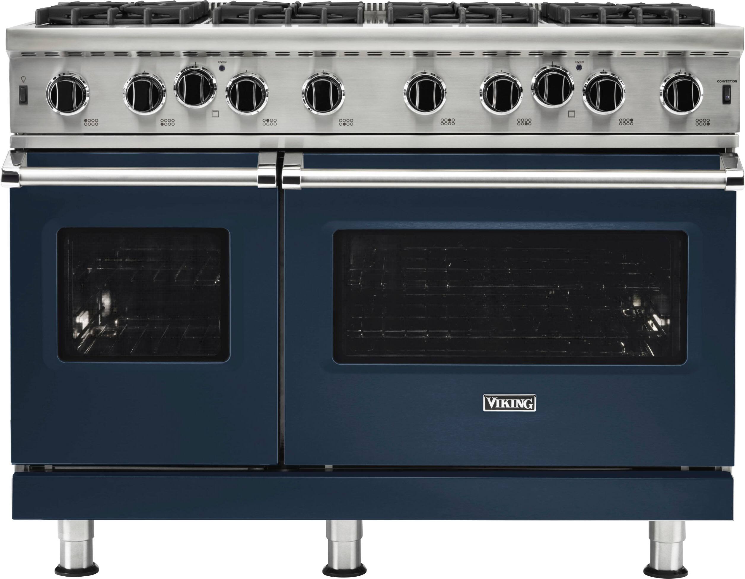 Viking - 5-Series 48"W Gas Open Burner Range - Slate Blue product image