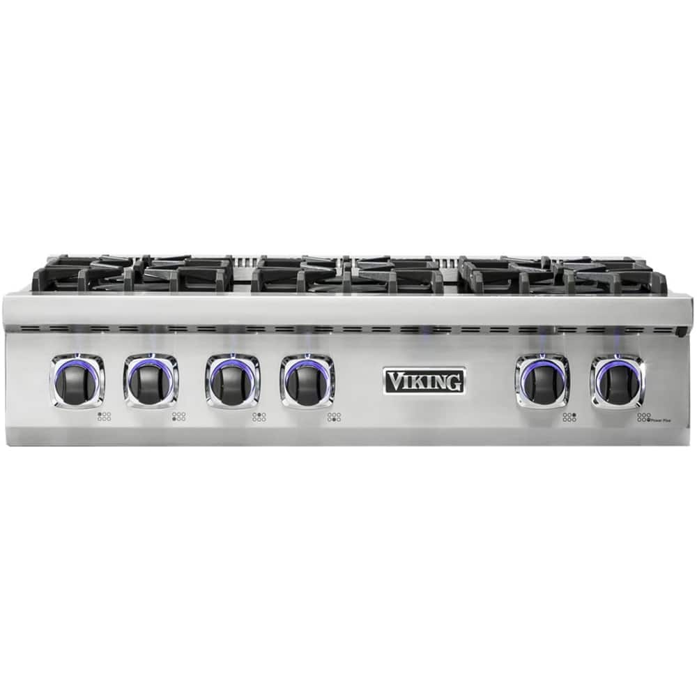 Viking - Built-in 7 Series Gas 36"W Sealed Burner Rangetop - Stainless Steel product image