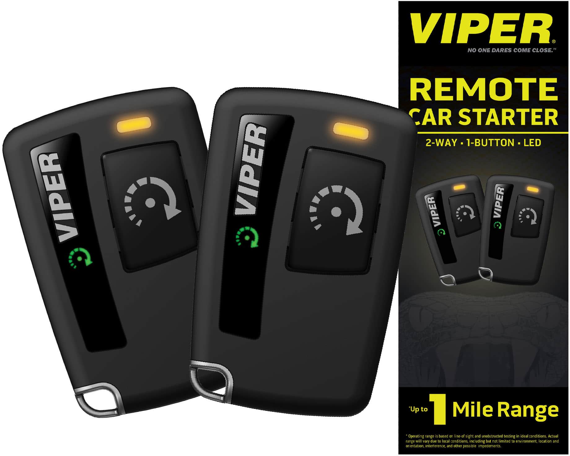Viper - 2-Way, 1-Button - Remote Start System Keyless Entry - Installation Included - Black product image