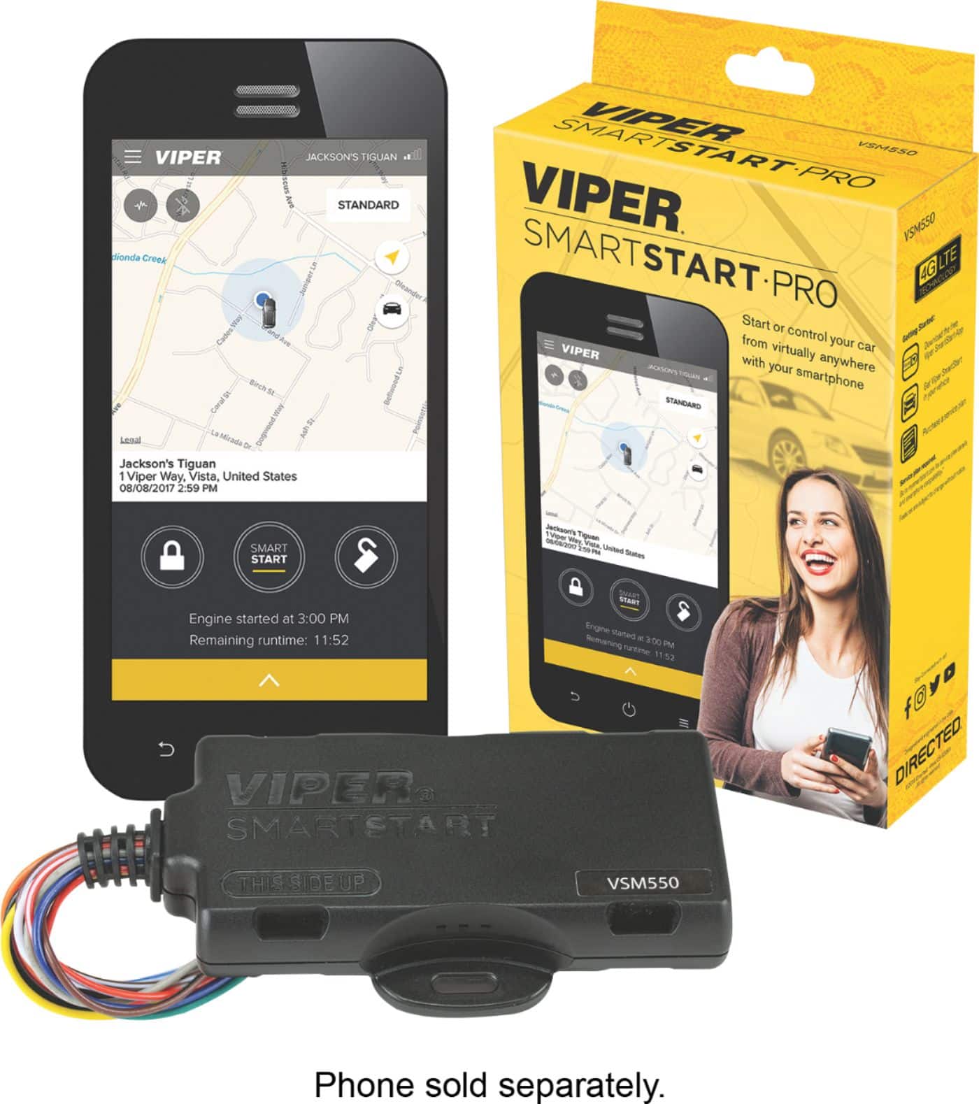 Viper - SmartStart Pro 2-Way, 4G Smartphone Compatible, GPS Module - Black product image