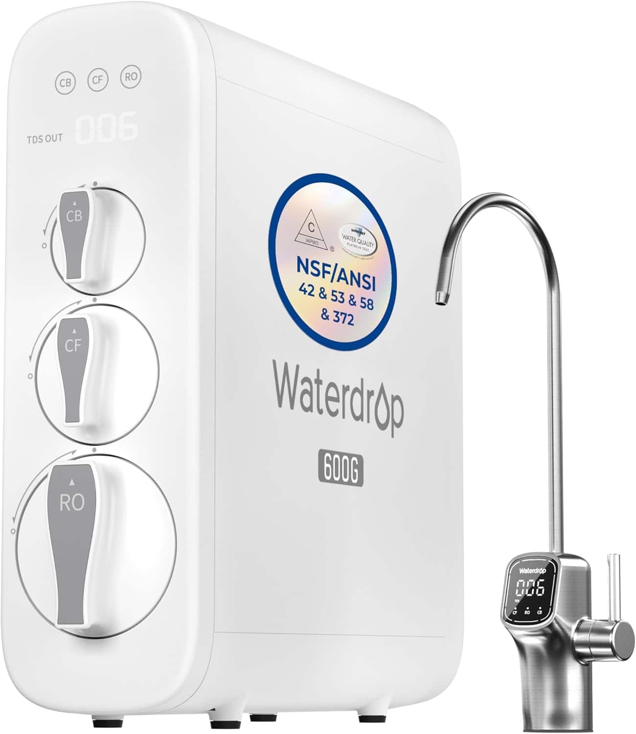 Waterdrop - G3P600 Tankless Reverse Osmosis System - White product image