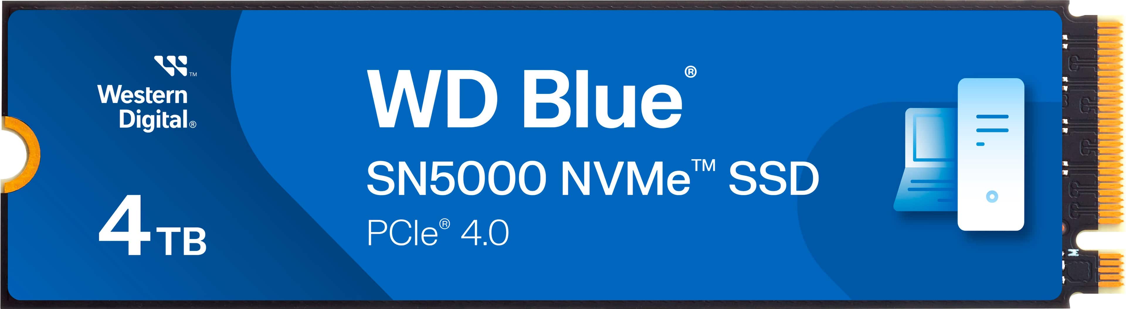 WD - Blue SN5000 4TB Internal SSD PCIe Gen 4 x4 NVMe product image
