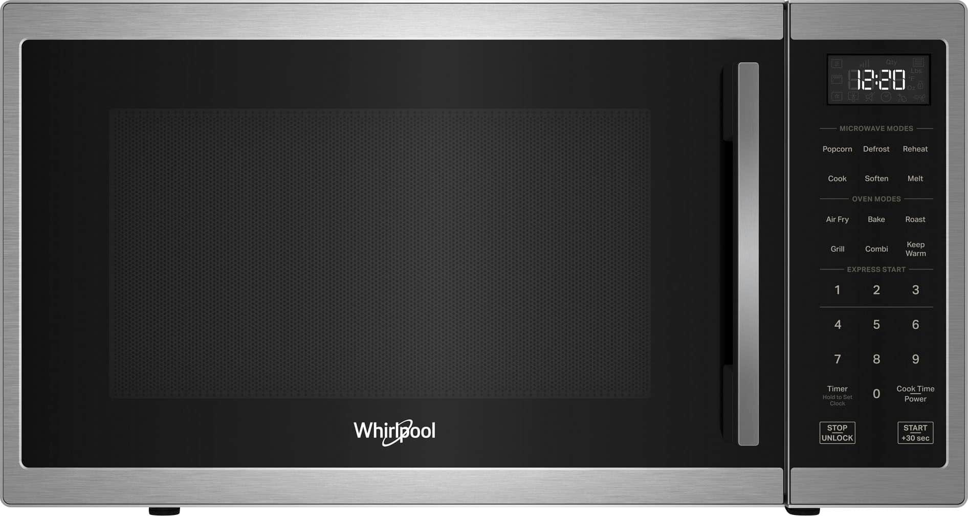 Whirlpool - 1.0 cu. ft. All-In-One Multifunctional Countertop Microwave With Air Fry - 900 watt - Stainless Steel product im…